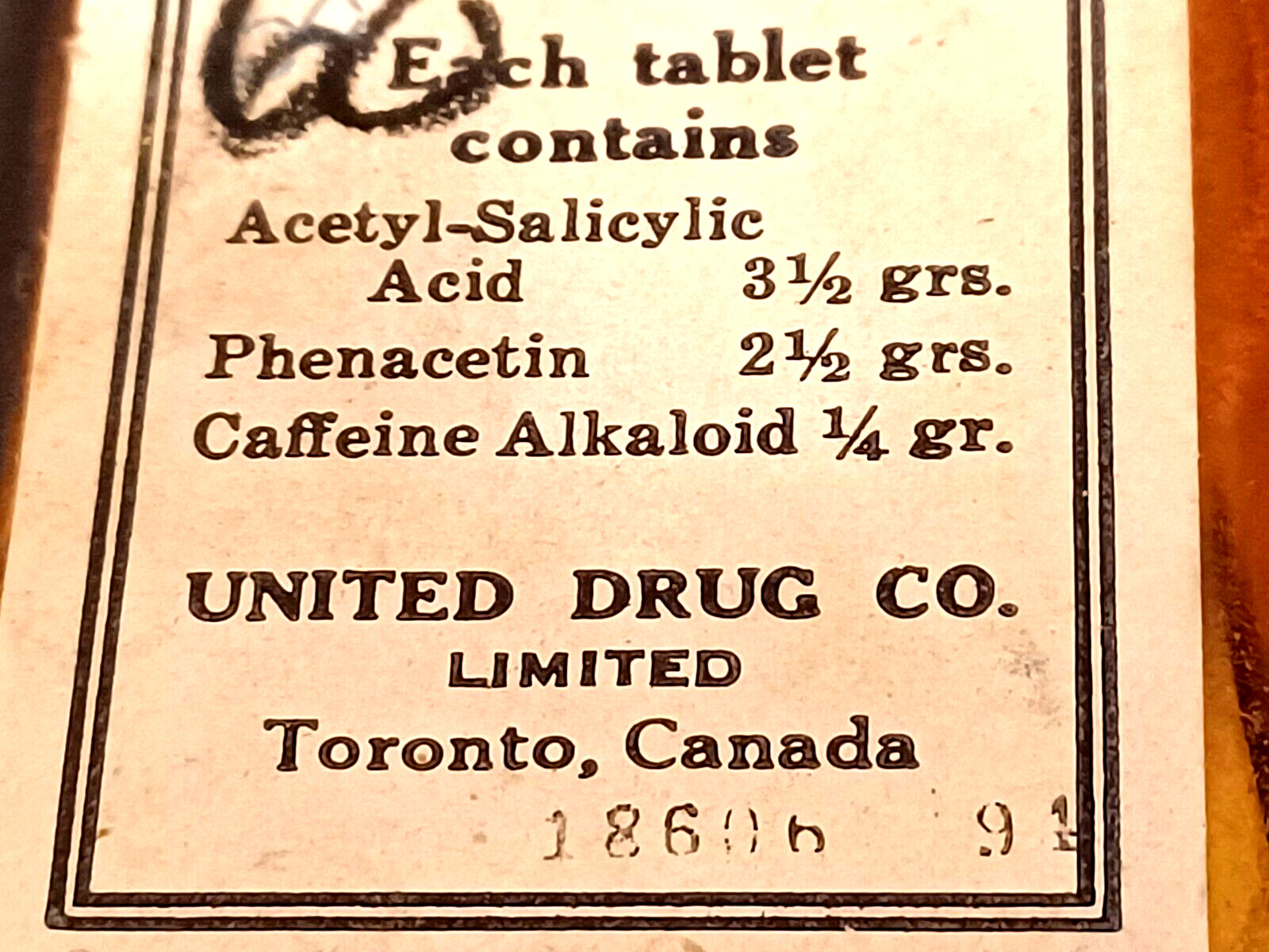 Vintage Pharmacy A.P.C. Compressed Tablets Canada Not For Use
