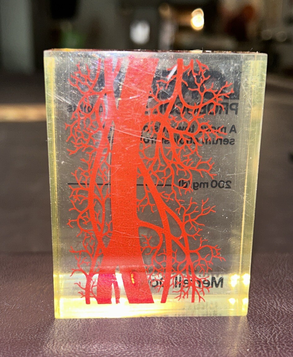 Acrylic Level Drug Advertising Premium Probucol Lorelco Cholesterol Medicine