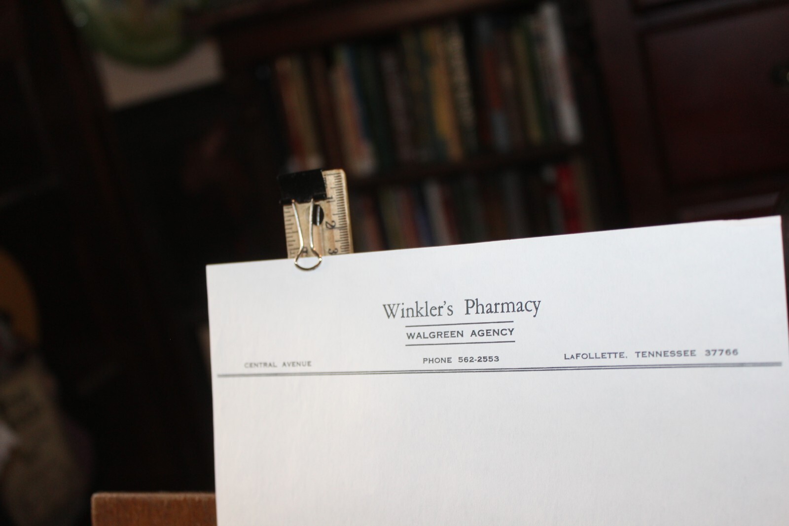 Vintage 1960’s Winkler’s Pharmacy Walgreens LaFollette Tennessee Letterhead