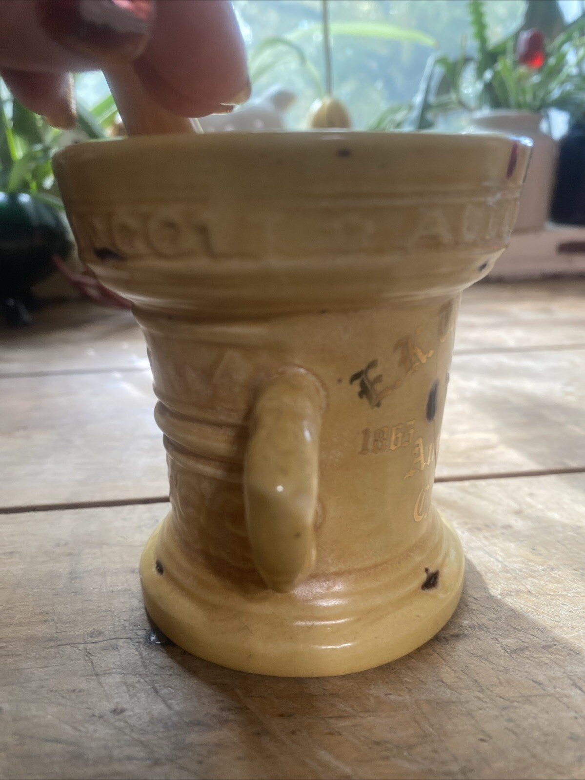 Vintage E.K. Thompson & Son 100th Anniversary Advertising Mortar & Pestle
