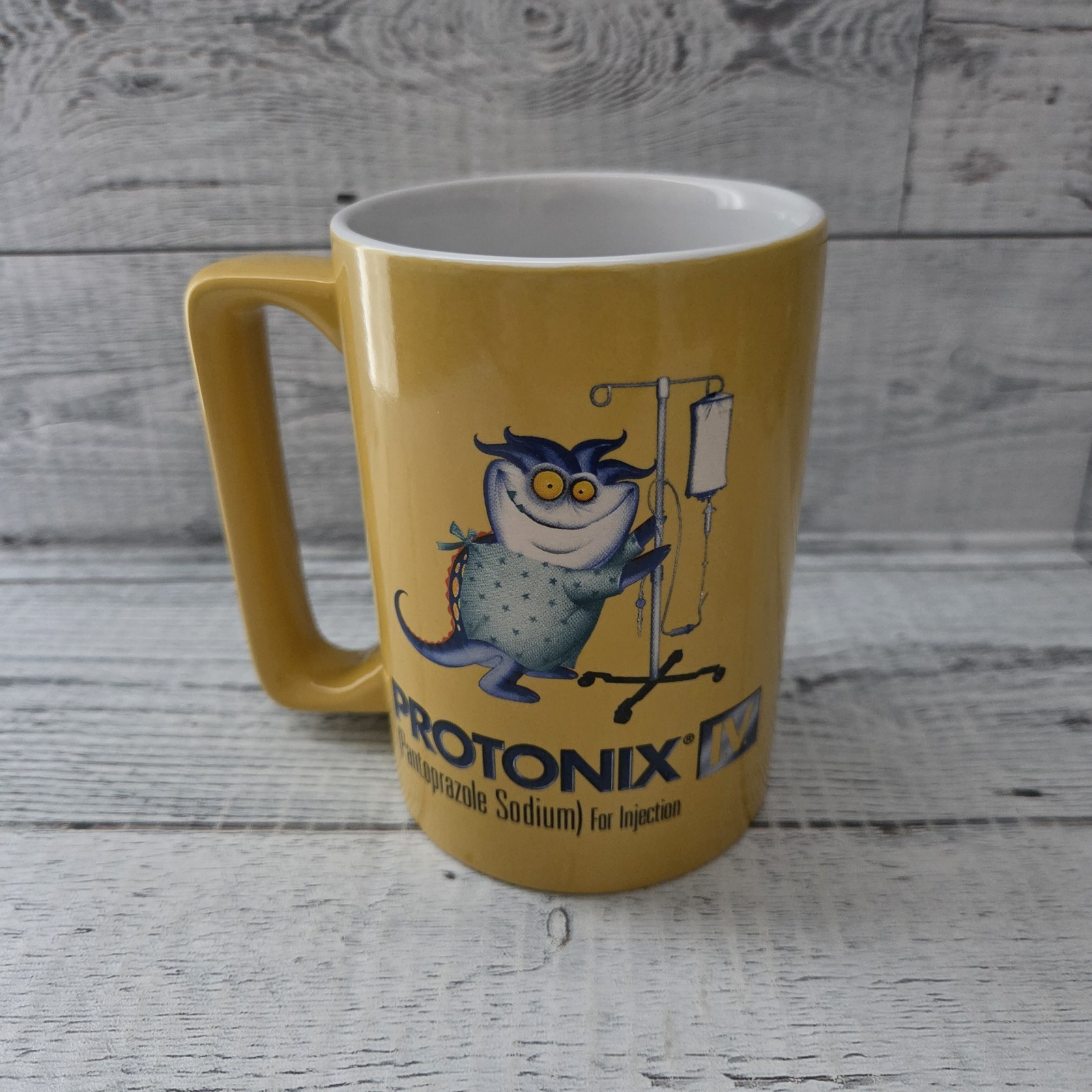 Vintage PROTONIX IV Heartburn Monster Oversized Mug Cup Drug Pharma Promo