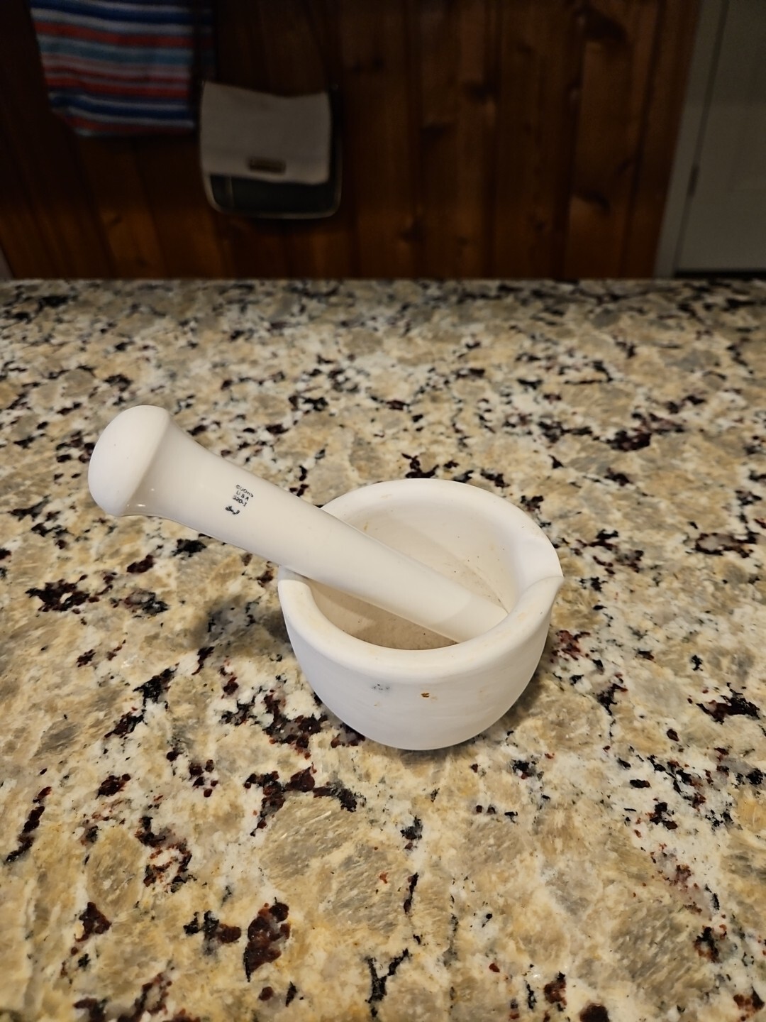 Antique Coors USA 320-1 Porcelain Mortar & Pestle Pharmaceutical Size 00 White