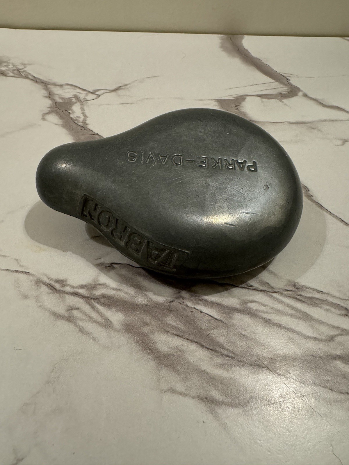 VINTAGE MEDICAL PHARMACEUTICAL PARKE-DAVIS FETAL PEWTER PAPERWEIGHT CA. 1950’s