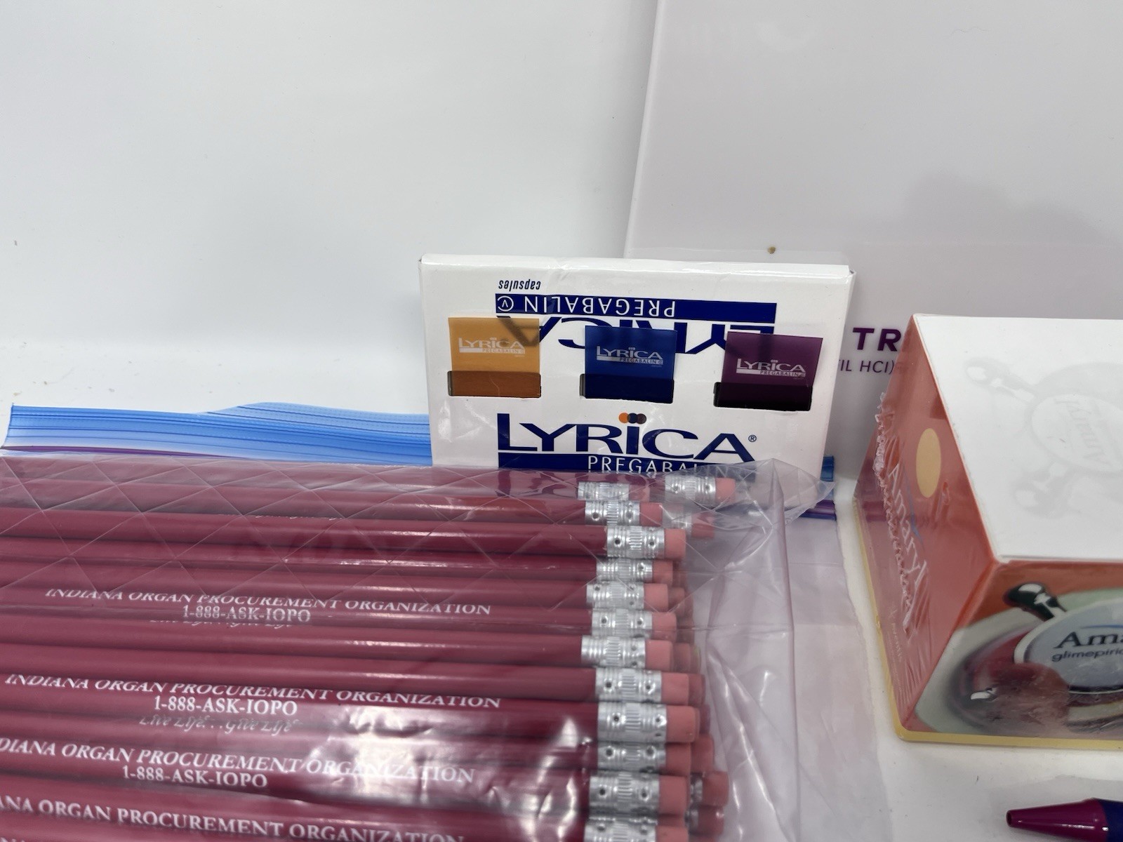 Lot Drug Rep Pharmaceutical Promo Advertising Pens Clip Board Note Pad Tabs