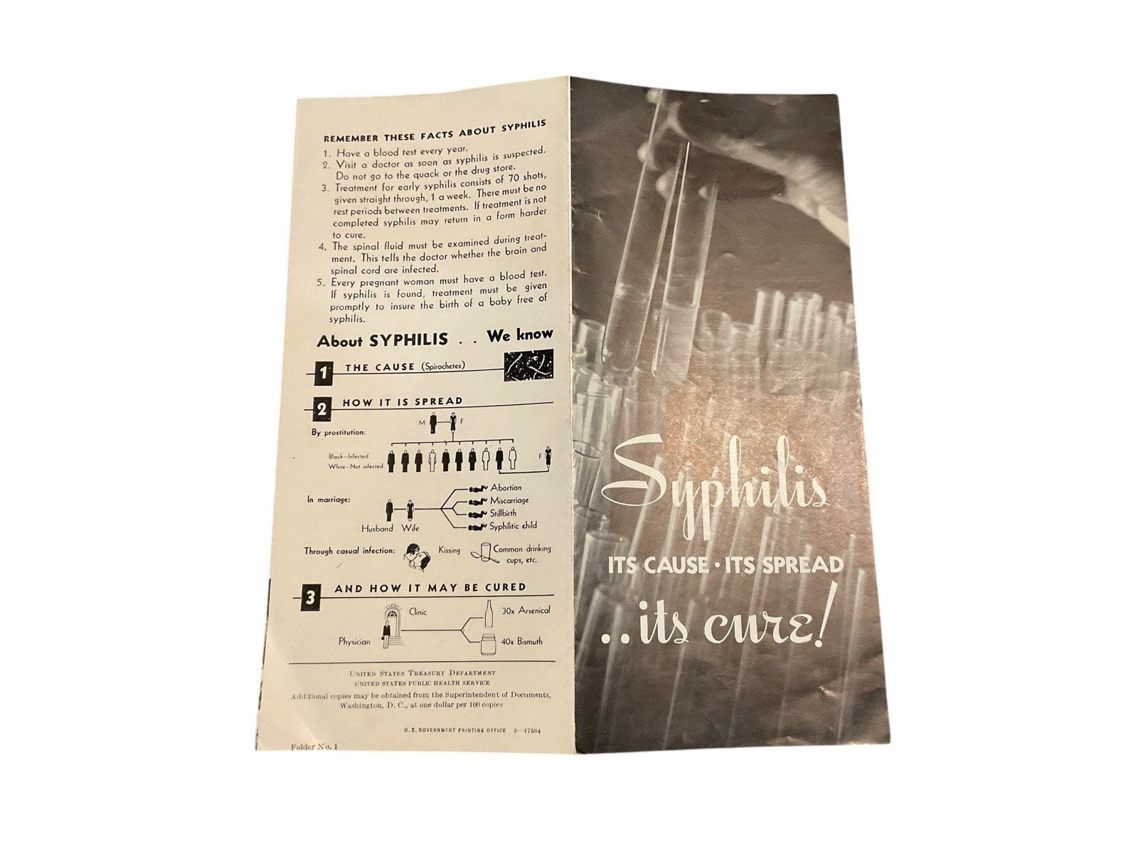 Syphilis Its Cause Its Spread Its Cure Great Killer 4 Stages US Govt Brochure F1