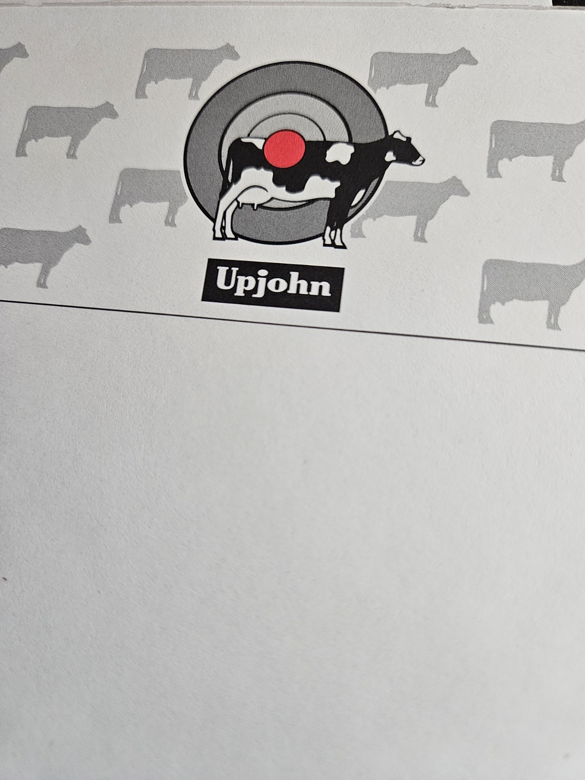 Vintage Upjohn Pharmaceutical Notepads Lot Of 5 . Veterinarian Farm Cow