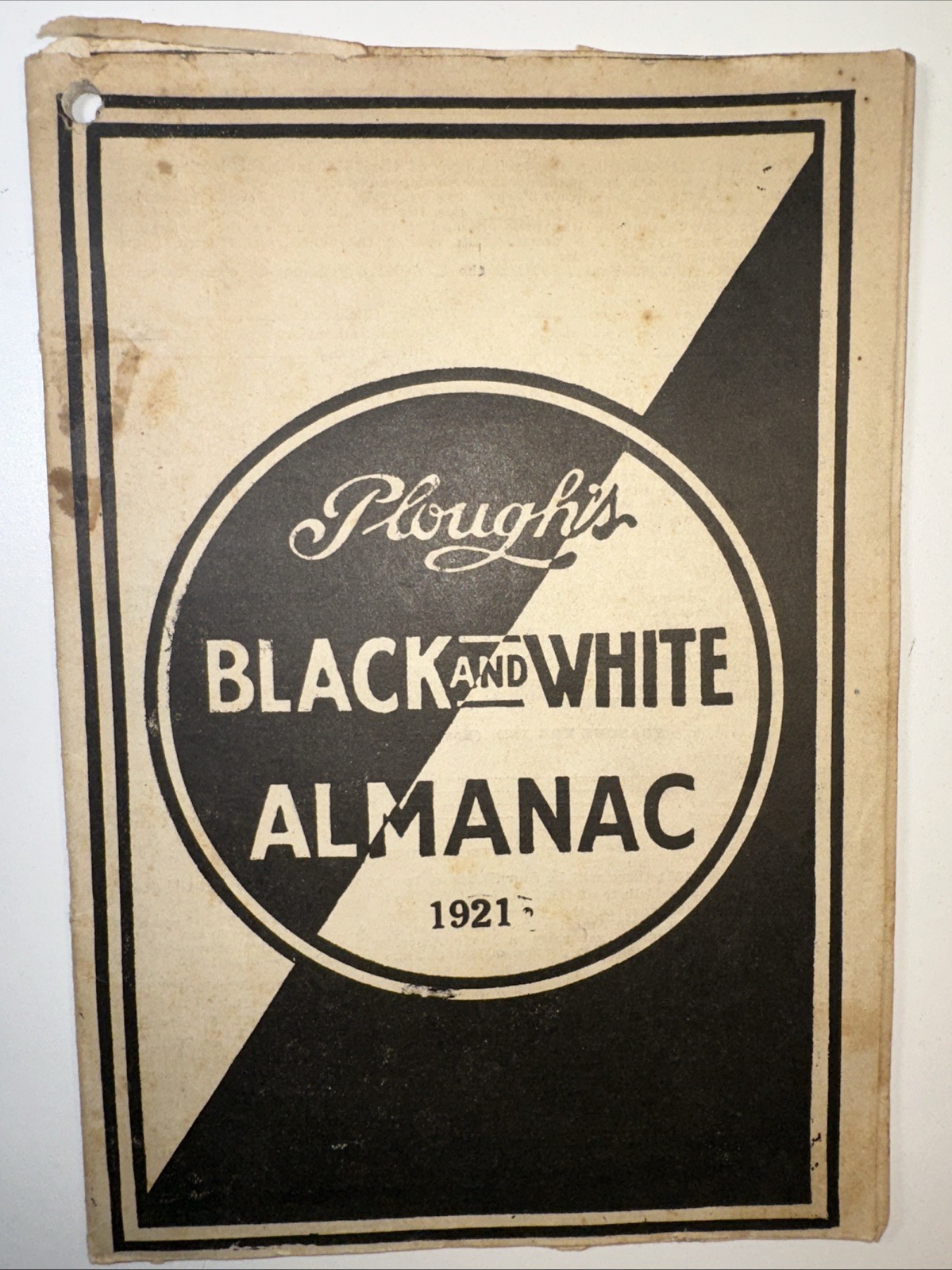 1921 Antique Horoscope Ploughs Black & White Almanac Catalogue Pamplet
