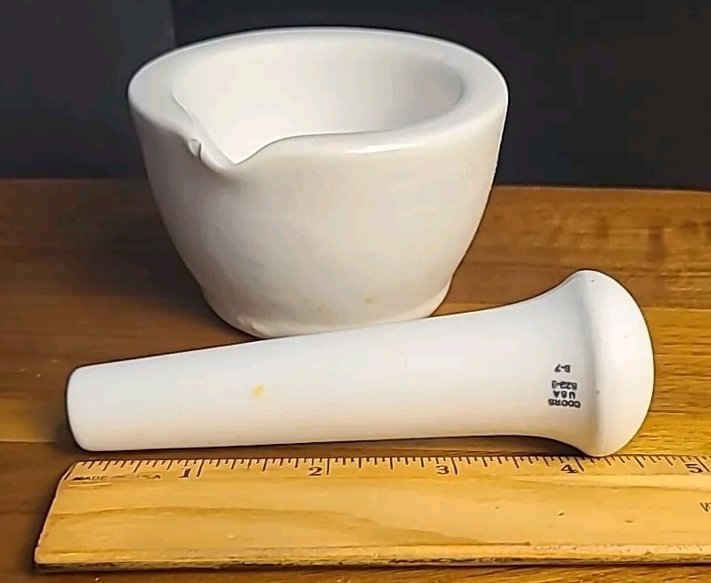 Vintage COORS Mortar & Pestle, Ceramic, excellent