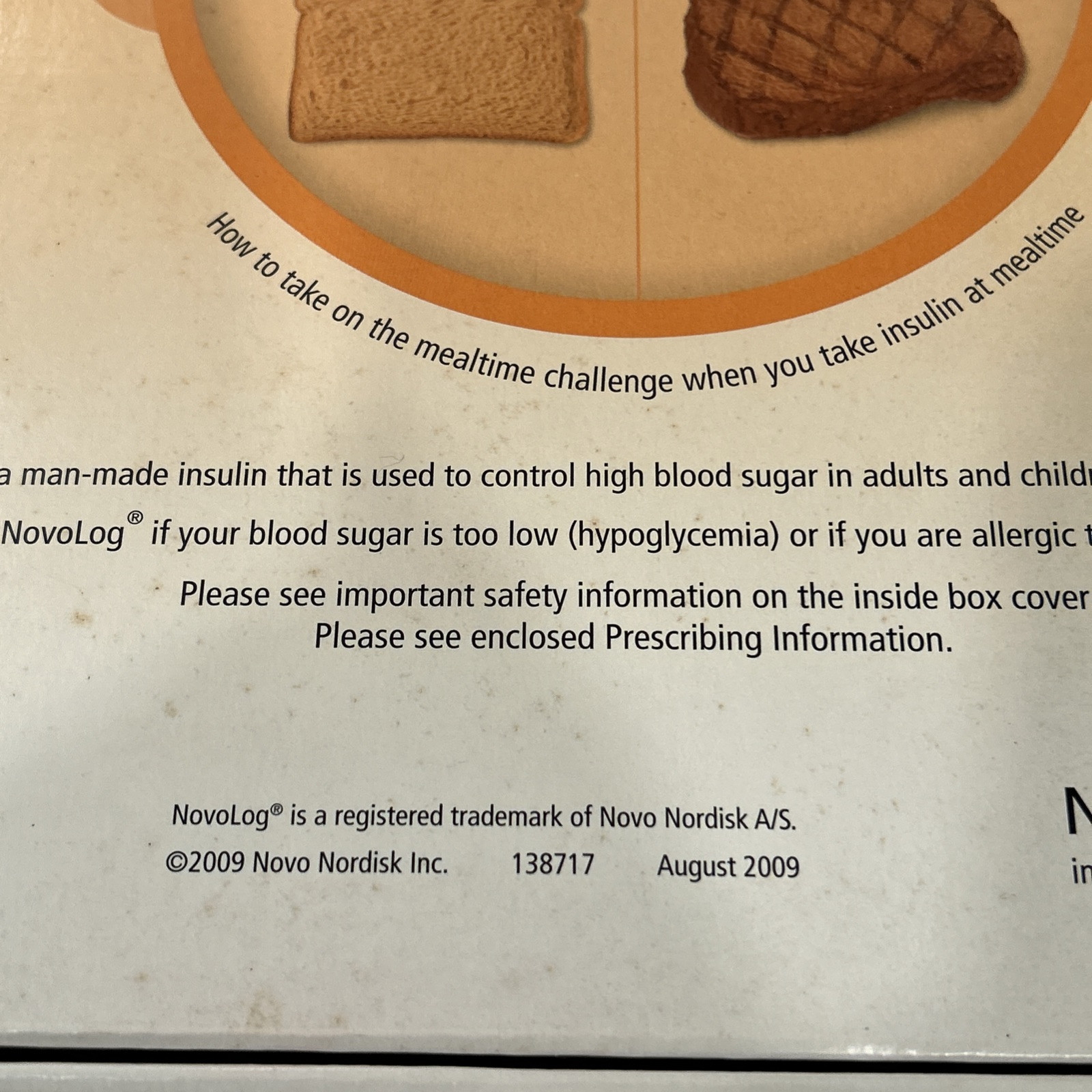 Novolog Mealtime Companion Plate With Information Book Never Used