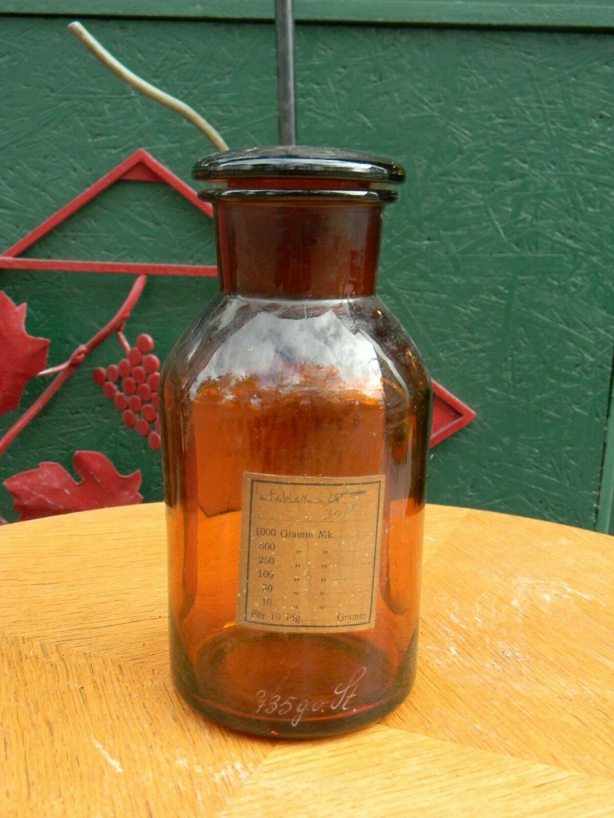 Antique Apothecary Glass Bottle Camphor