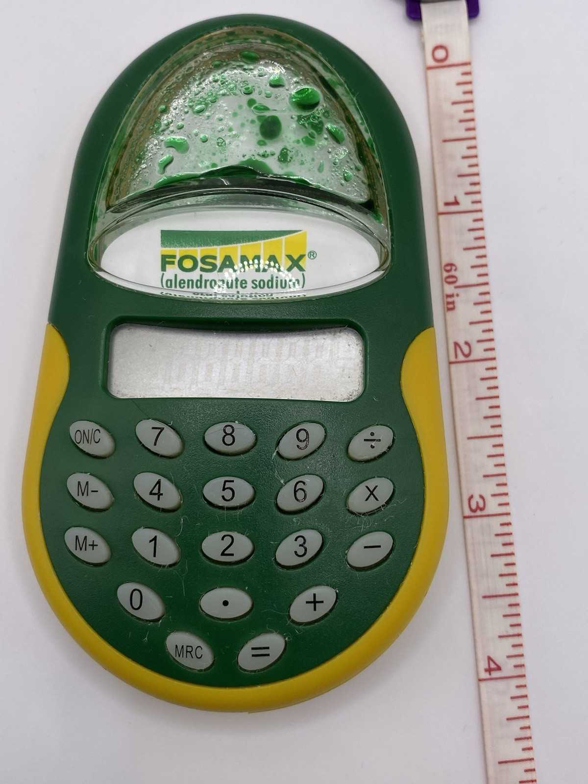Vintage Aqua Liquid Digital Calculator Fosamax Retro Y2k As Is