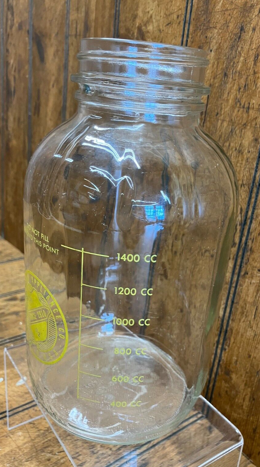 Vintage McKesson Appliance Co Toledo OH Medical Anesthesia Glass Jar Duraglas