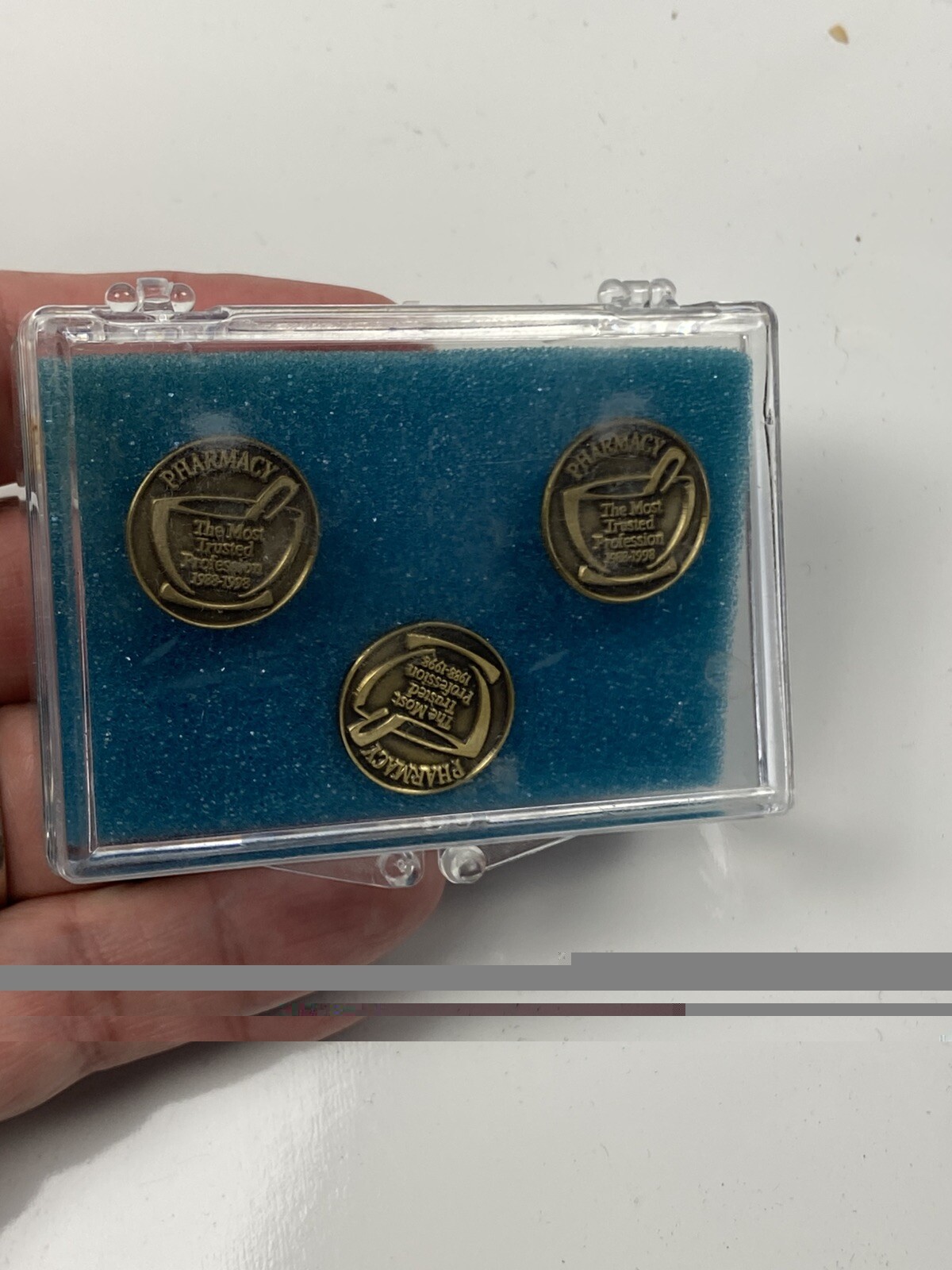 New Vintage Schering Laboratories Pharmacy Cuff Links “Most Trusted Profession”