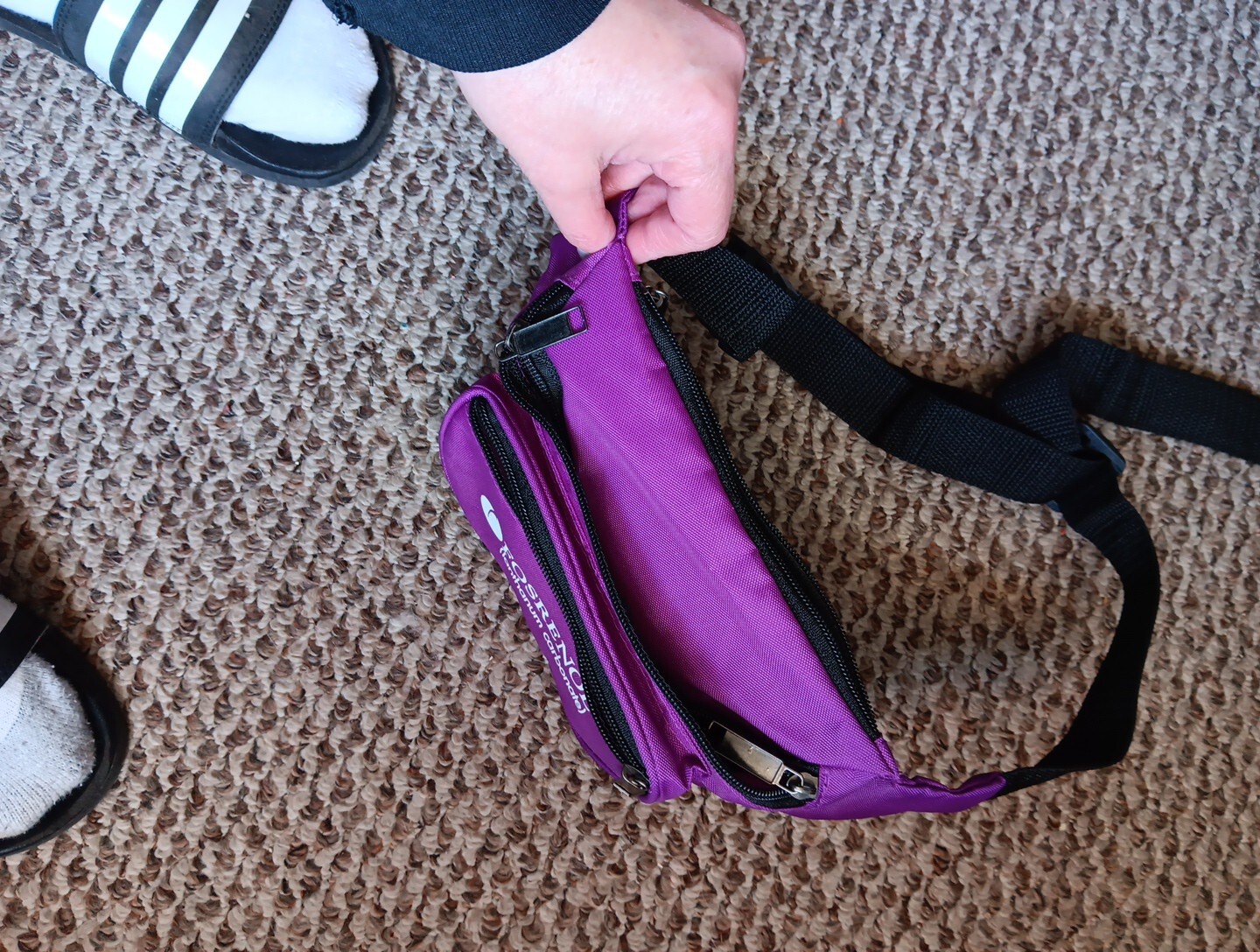 FOSRENOL Pharmaceutical Drug Rep. Advertising Purple Fanny pack 3 zip pockets