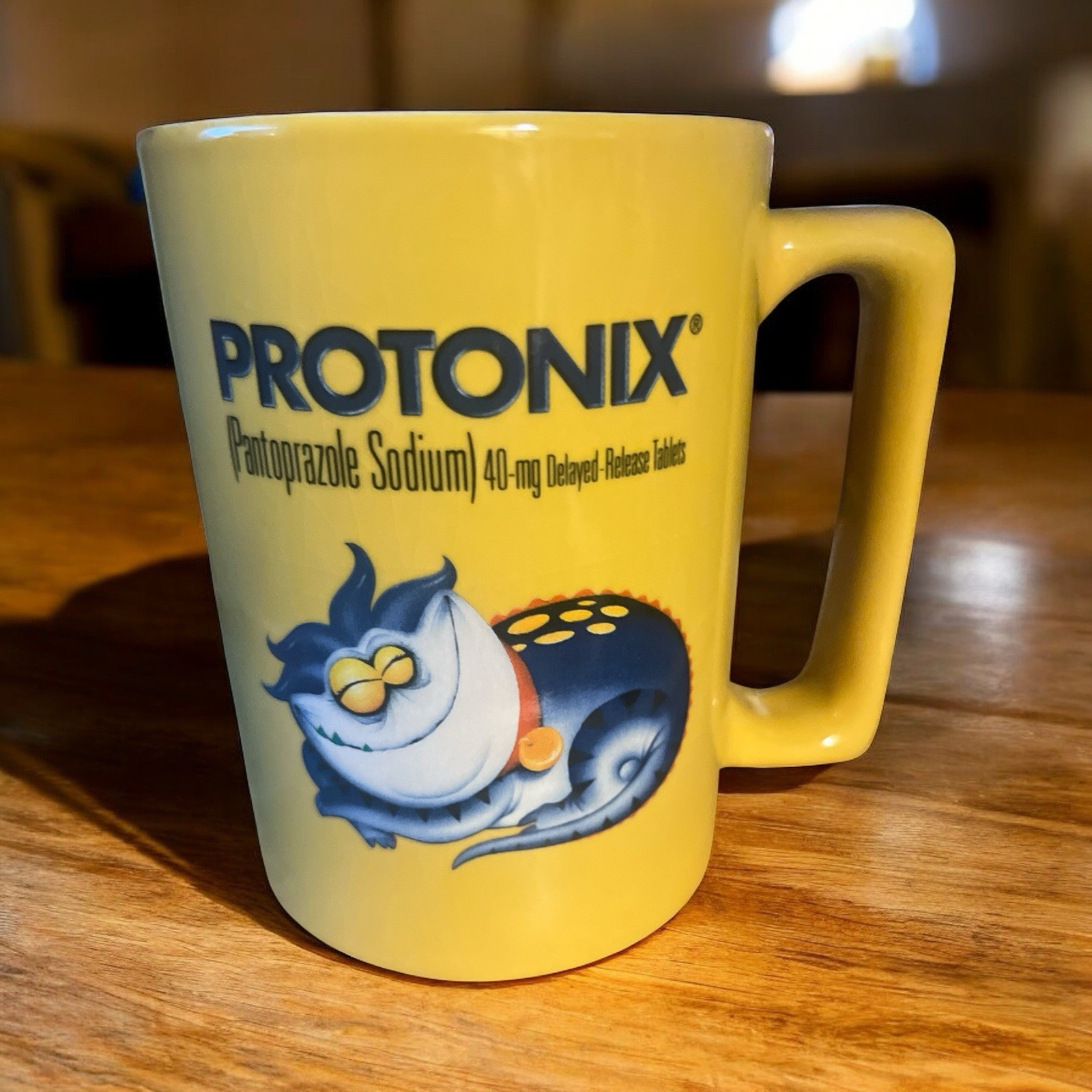 Protonix Coffee Cup Mug Heartburn Monsters Collectible Drug Rep Giveaway Promo