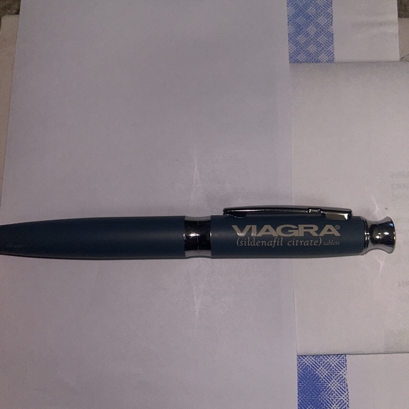 Rare Viagra Metal Blue Drug Rep Pen Pharmaceutical Promotional. Pfizer