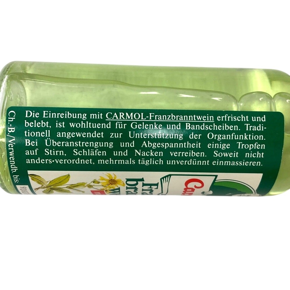 Vtg Carmol Rubbing Alcohol W Camphor Franzbranntwein mit Arnika Made Germany