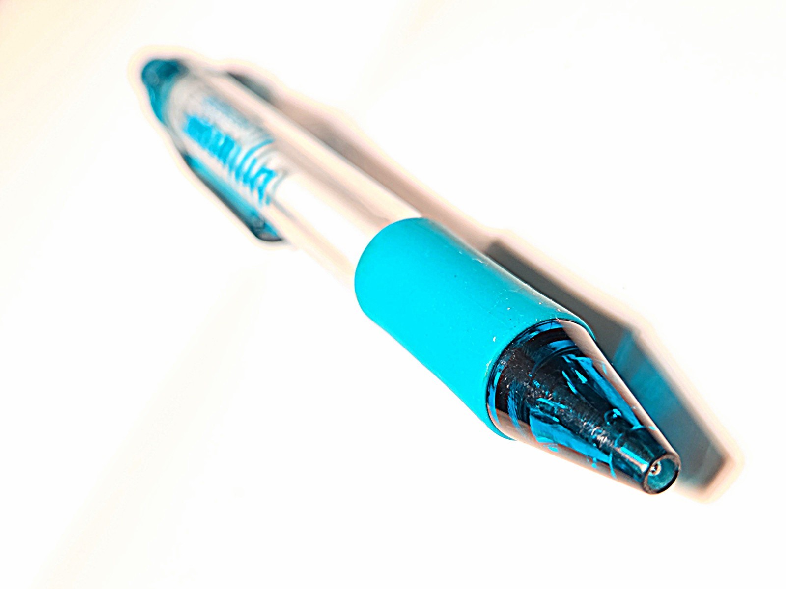 Vintage Pfizer Diflucan Translucent Teal Click Ballpoint Pen Drug Rep Pharmacy