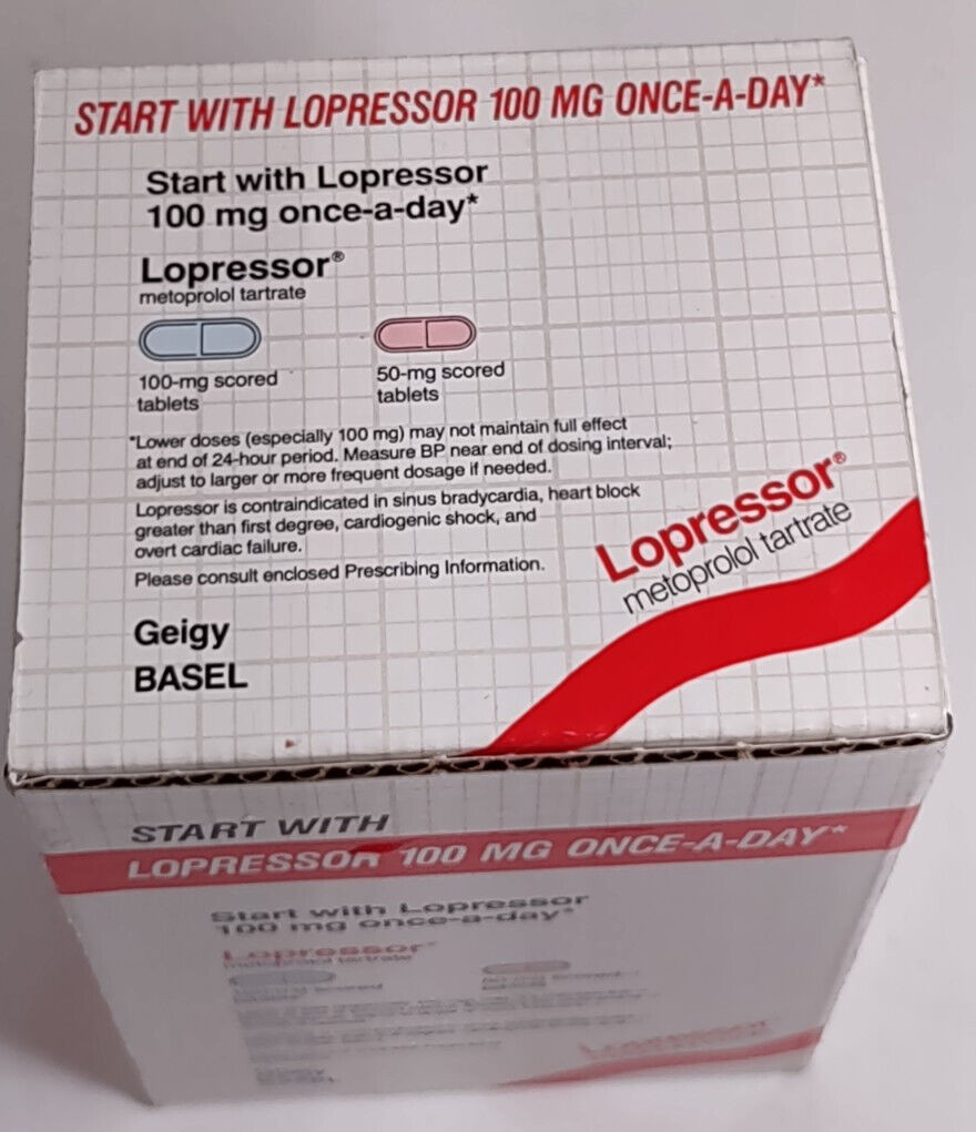 Pharmaceutical Drug Rep PromoAd Pen Post It Coffee Mug Lopressor (Beta Blocker)