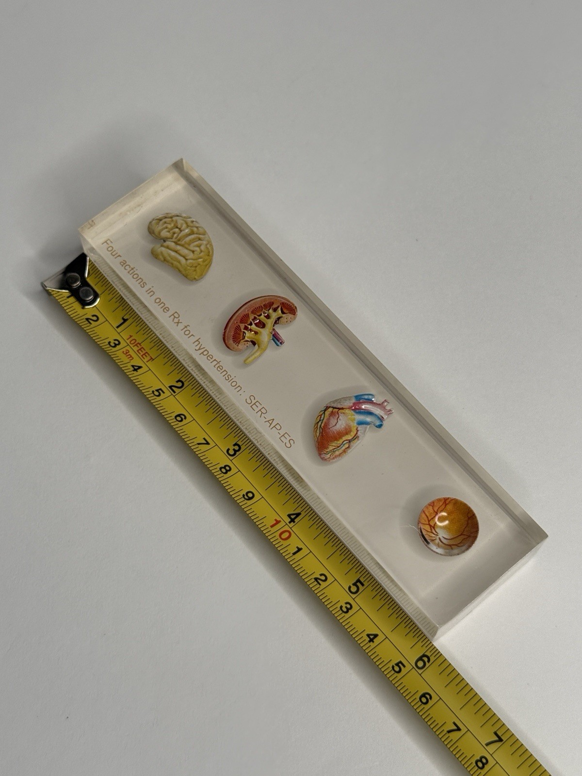 vintage Ciba Pharmaceutical physician paperweight advertising Ser-Ap-Es
