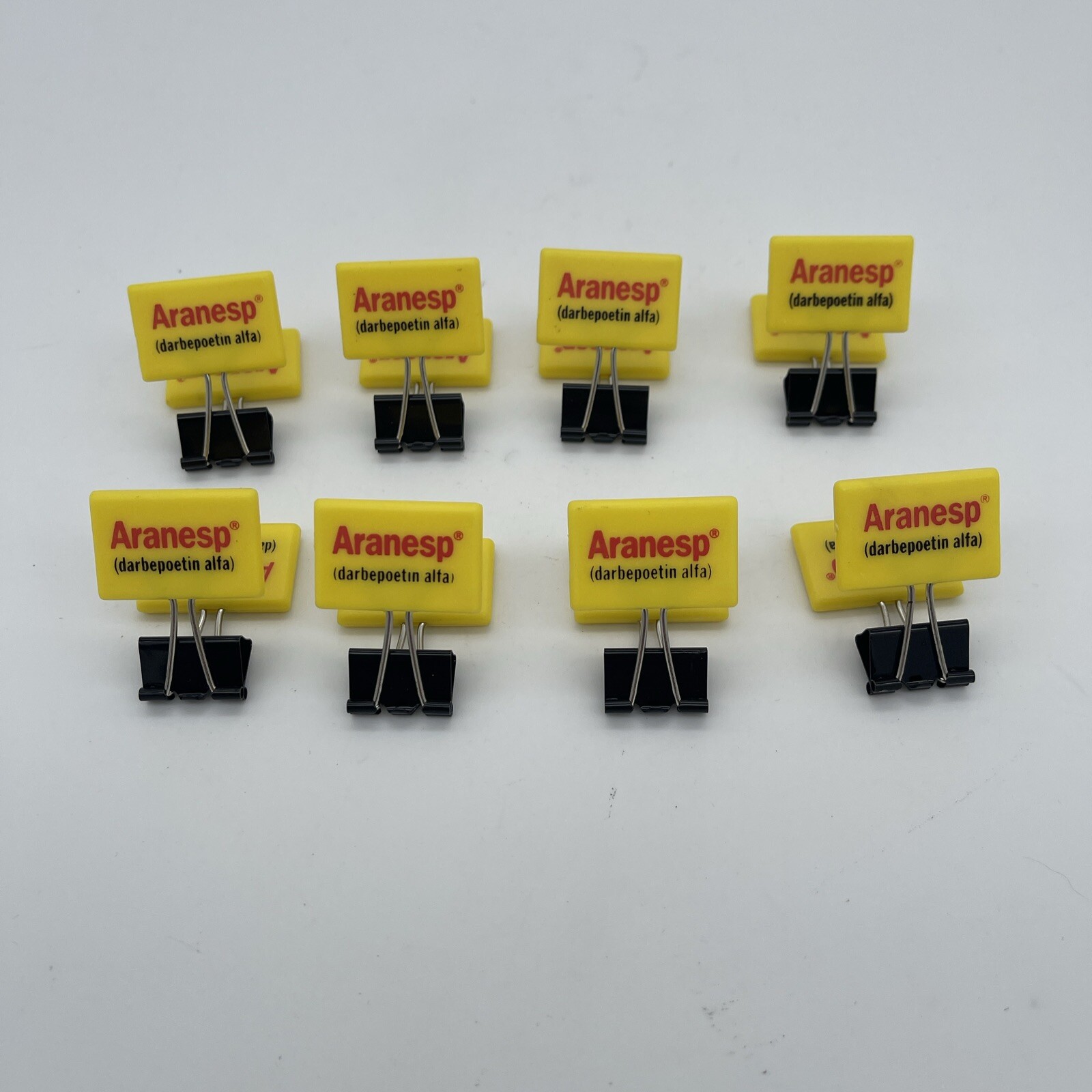Aranesp (darbepoetin alfa) Amgen Pharmaceutical Promo Lot Of 8 Binder Clips