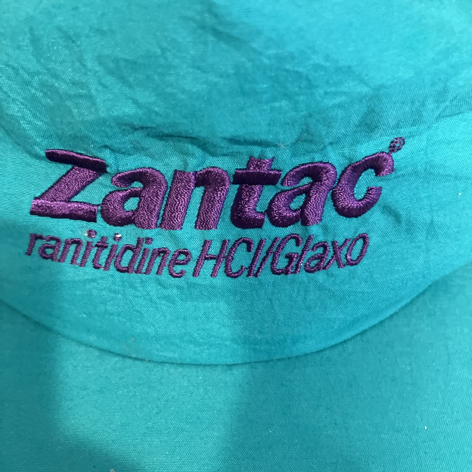 VTG 90s Zantac Ranitidine Glaxo Pharma Advertising Hat Cap Drug Rep Promo Merch
