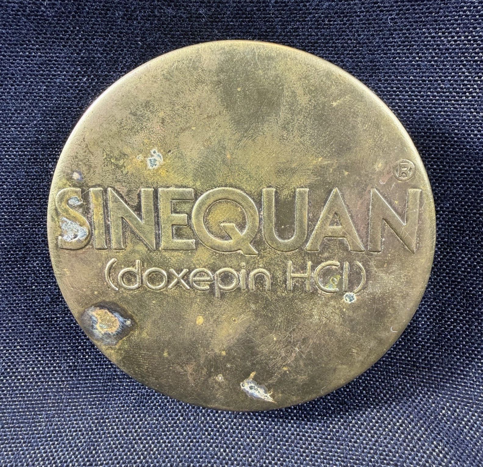 Vintage Sinequan (Doxepin HCl) Pharmaceutical Promo Swivel Pocket Magnifier