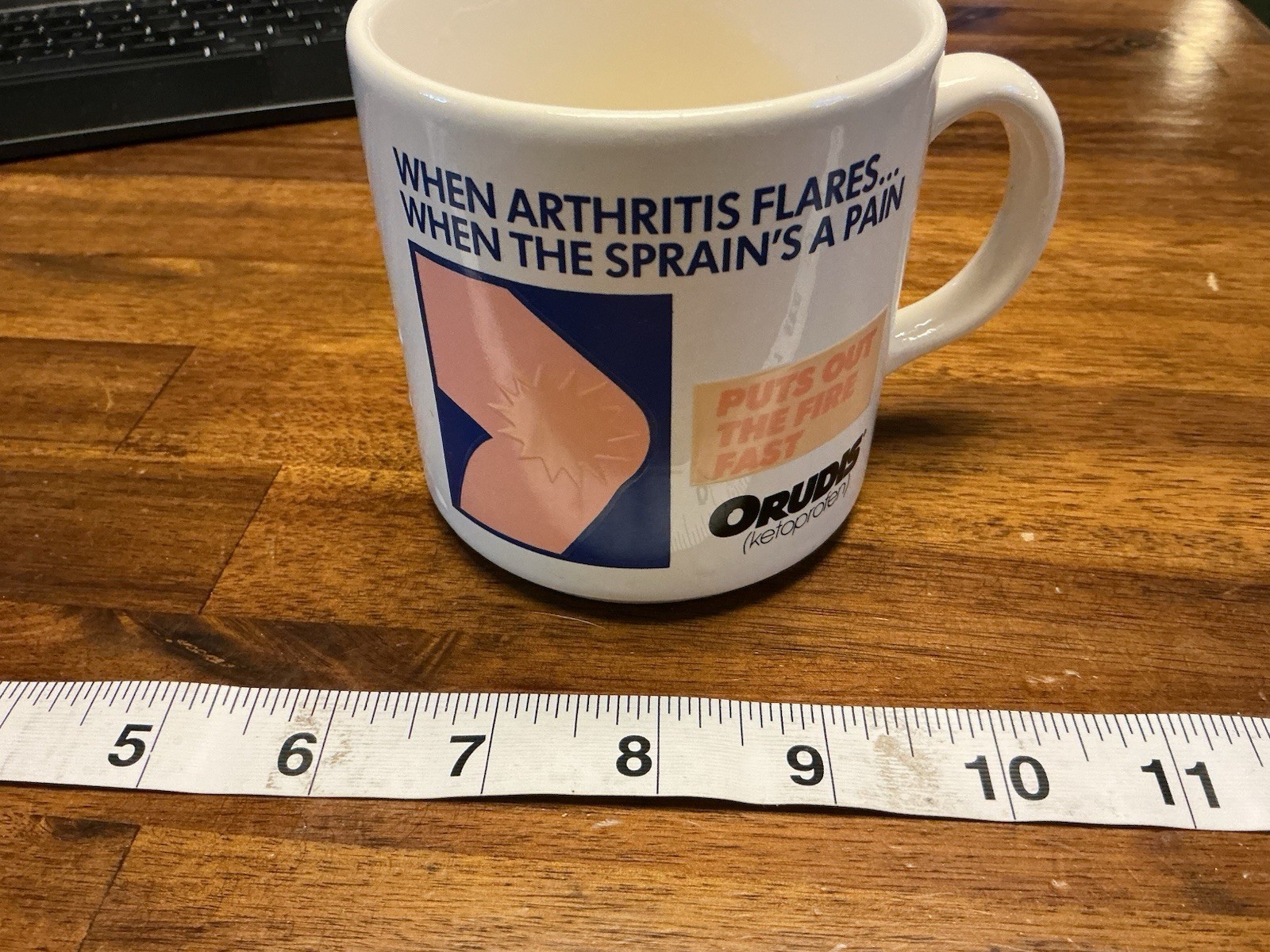 1980s Orudis Arthritis Pain Medical Advertising Mug