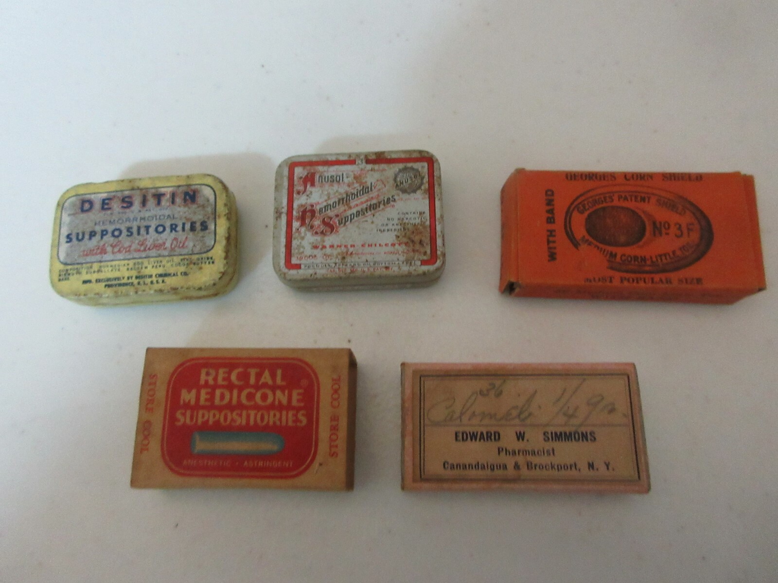 Rx , Drugstore ,Mini Sales Items ,Desitin , Suppositories ,Vintage ,Collectible