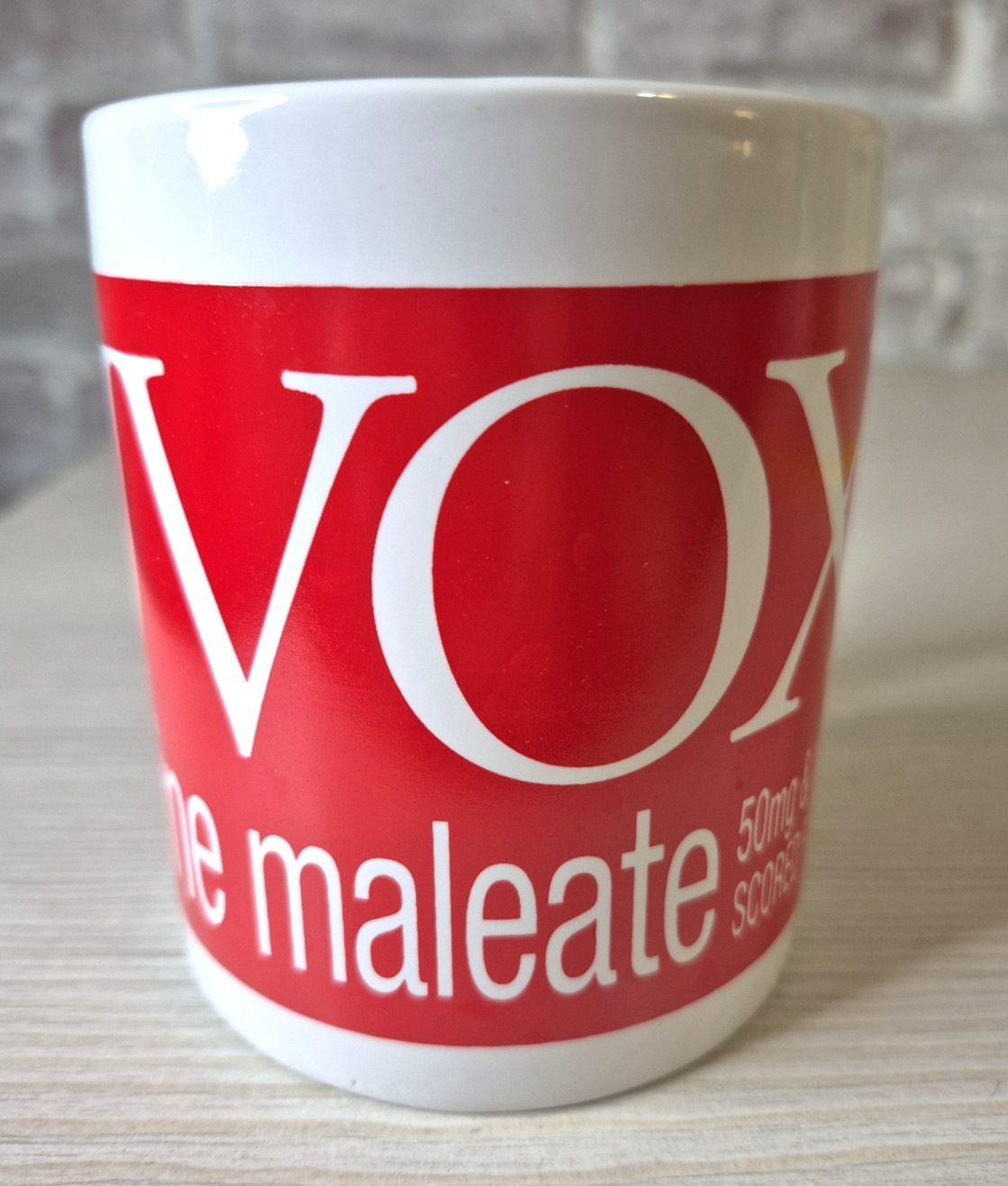 Luvox Fluvoxamine Maleate Tablet Pharmaceutical Advertising Coffee Cup Mug