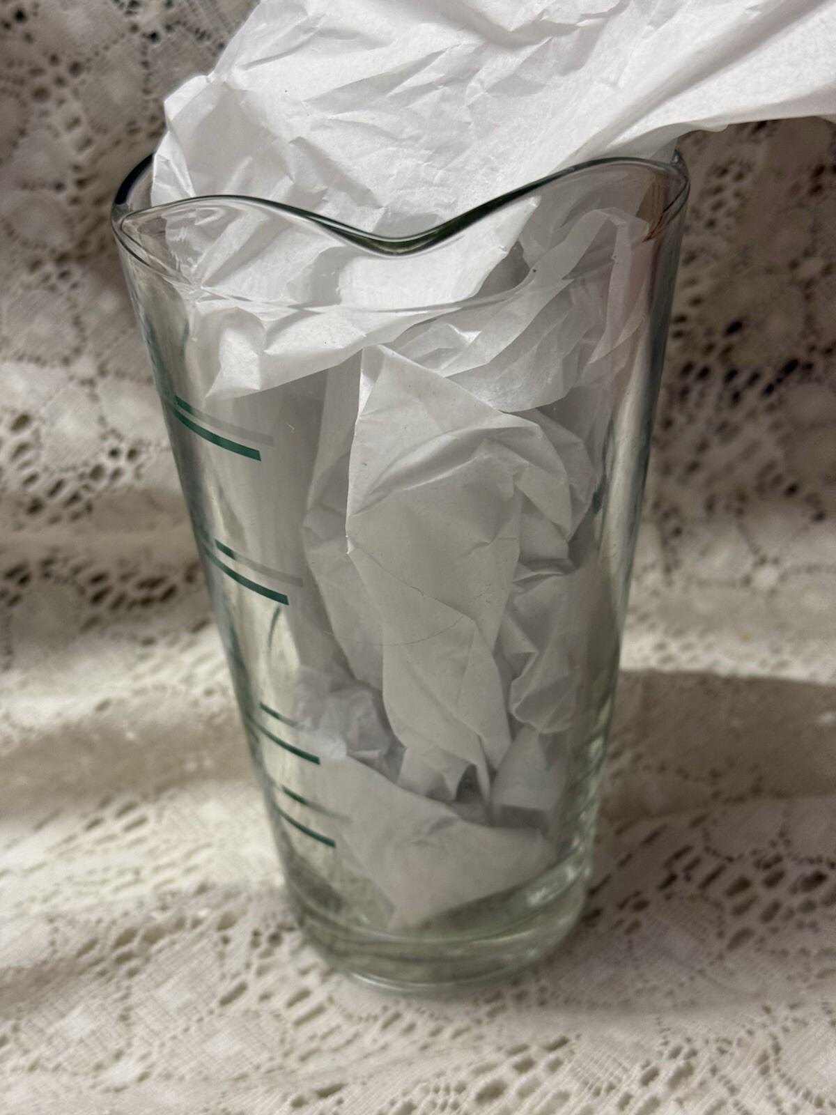 Vtg Beaker Glass Pharmacy Measurement Apothecary RX Science Lab