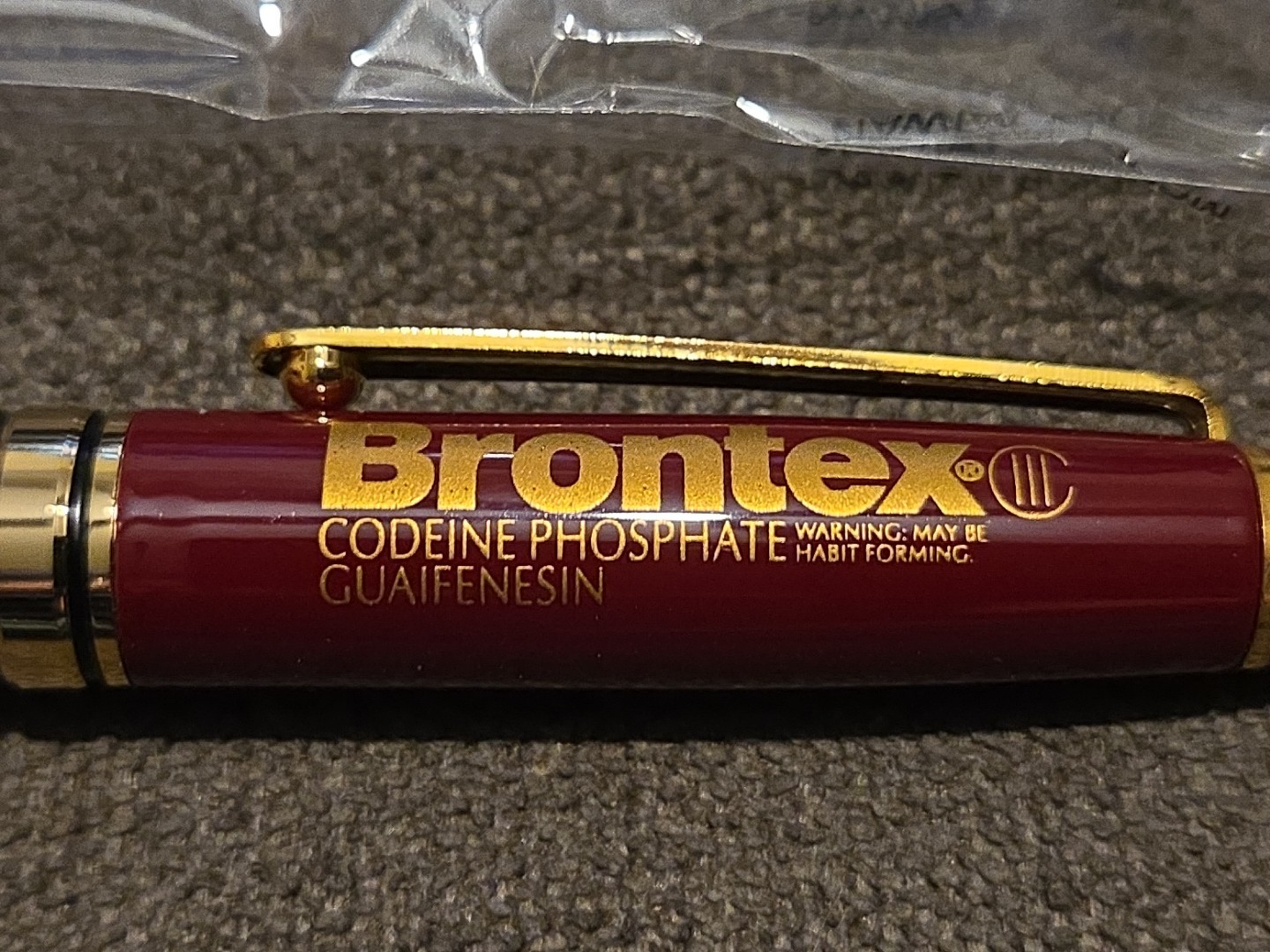 NEW Old Stock -Brontex Codeine – Pharmaceutical Drug Rep Ink Pen