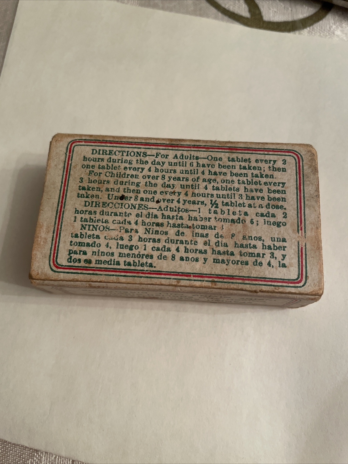 A.D.S. Cold And Grippe Tablets Advertising Medicine Box-New York-USA