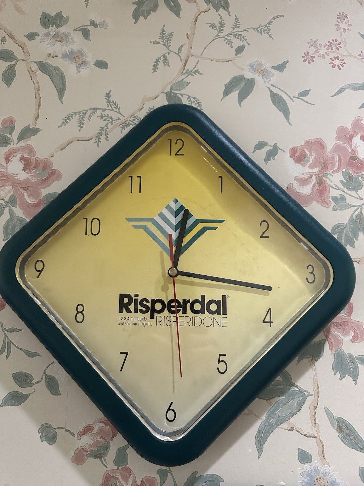 Risperdal Risperidone RARE Drugs Clock Pharmaceutical Drug Rep Advertising VTG