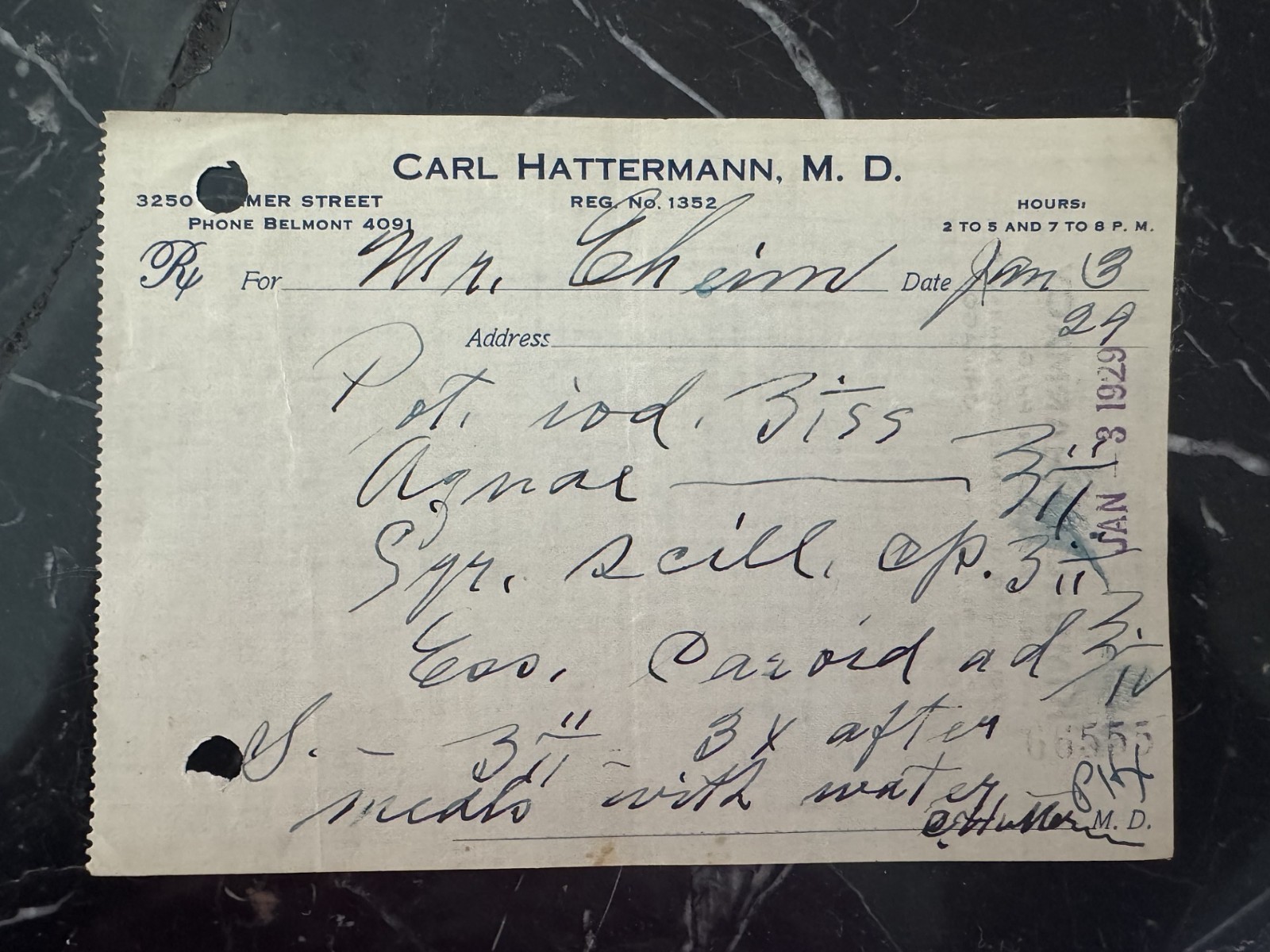 Set of 20 Vintage Medical Prescriptions – 1929 Handwritten Pharmacy