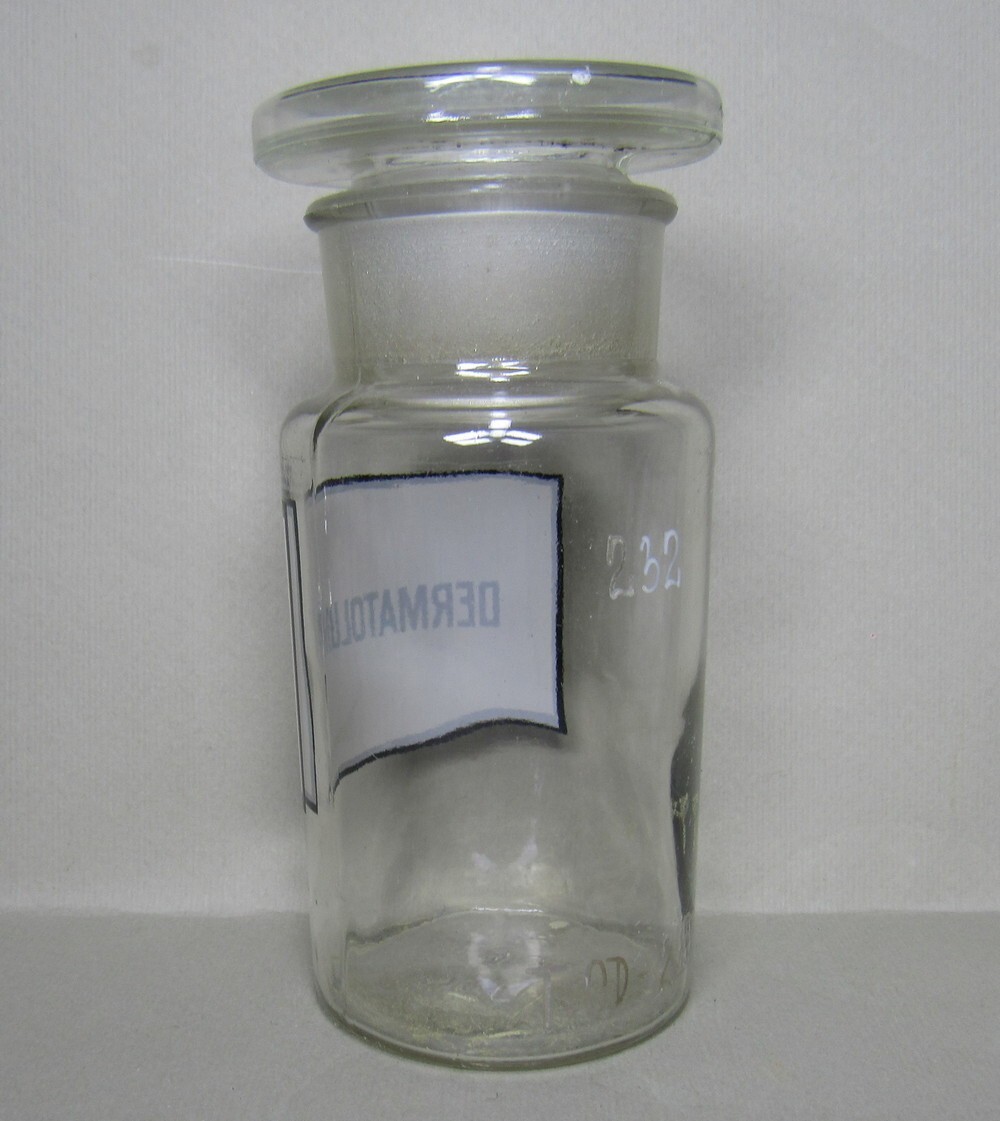 Vintage Medical Science Glass Bottle,Germany,DERMATOLUM