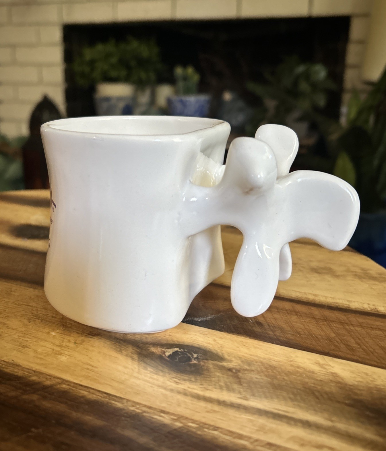 Spine Handle Coffee Mug Kyphon Ahead Of The Curve Advertising Vertebrae