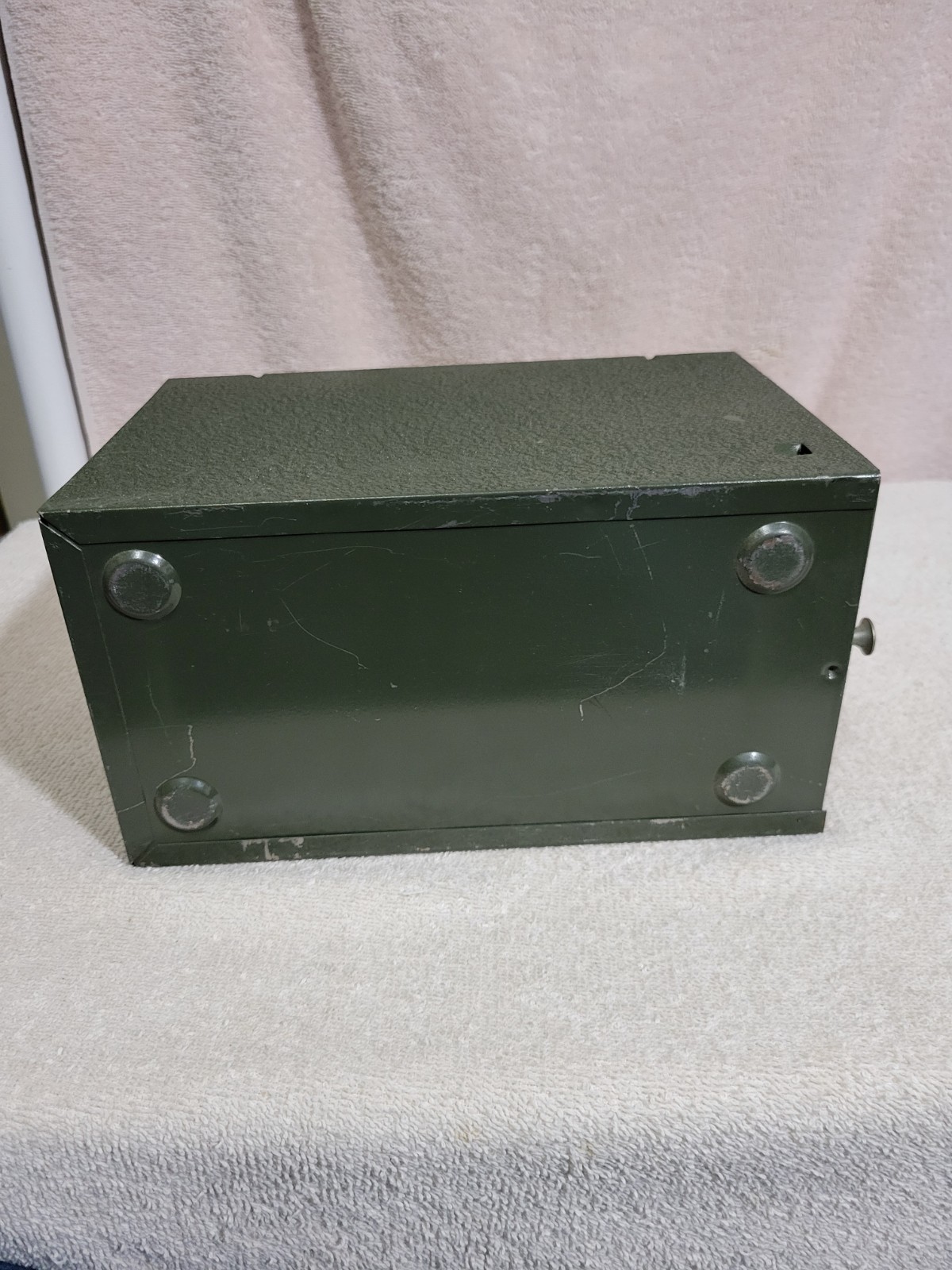 VINTAGE METAL TALBOTT PRESCRIPTION FILE BOX AURORA, ILLINOIS