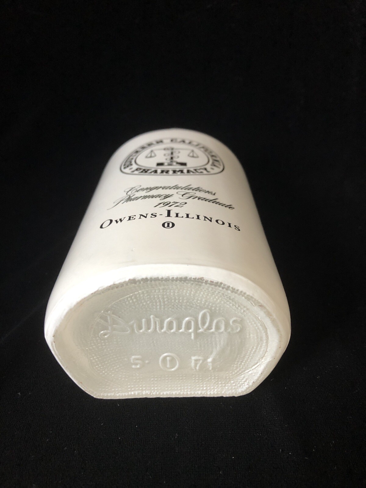 1972 Pharmacy Graduate Owens-Illinois University of Southern California Bottle