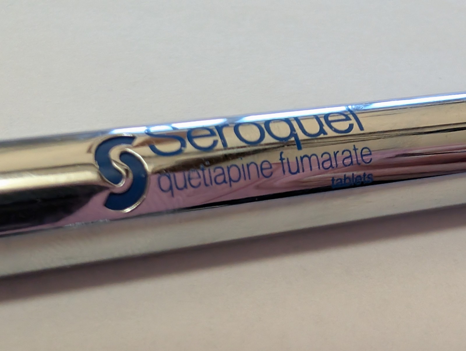 Seroquel Heavy Metal Twist PEN Drug Rep Pharmaceutical Promo Medical Advertising