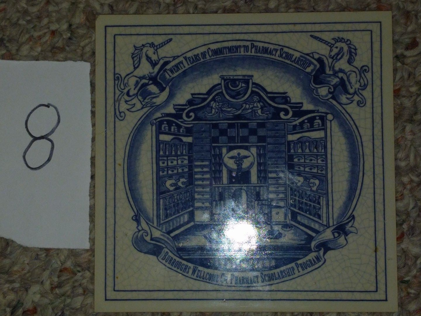 Choice of 2 Burroughs Wellcome Blue Delft Holland Pharmacy Pill Tile $9.99 each