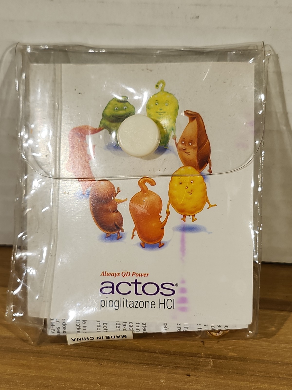 7 Actos MultiColor Paperclips Pharmaceutical Drug Rep Anthropomorphic Rare HTF