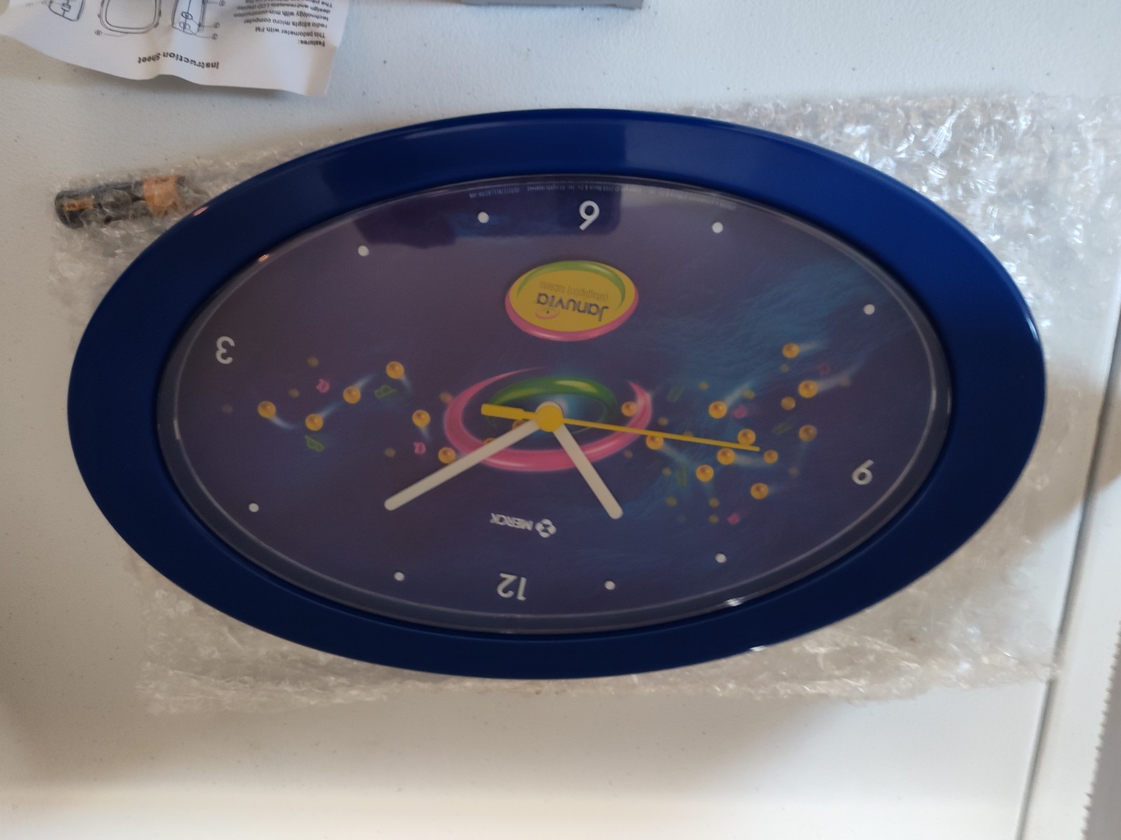Januvia Merck Pharmaceutical Promotional Clock & Pedometer FM Radio