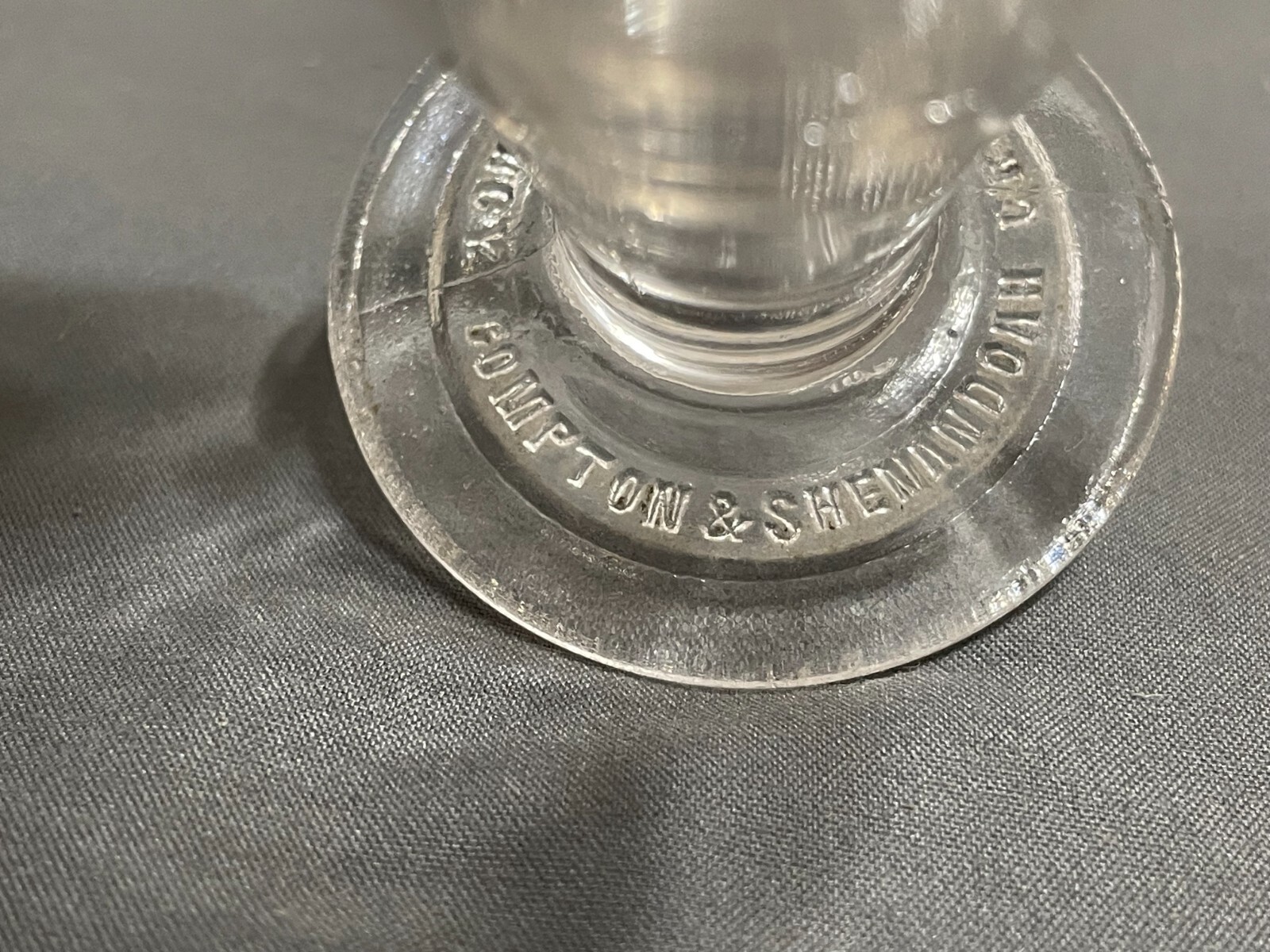 CRAUL-RUDI PHARMACY Dosage Conical glass Teaspoon Tablespoon COMPTON 1900s