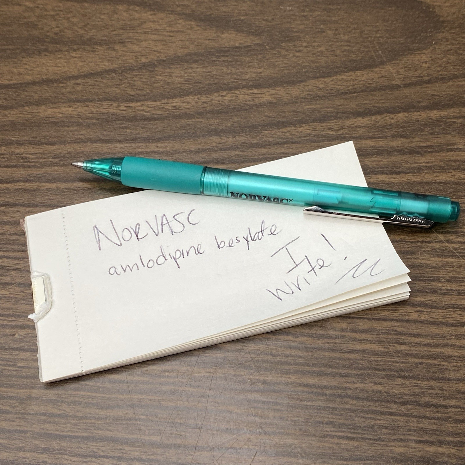 VTG Pharmaceutical Advertising NORVASC Amlodipine Besylate RX Drug Rep Click Pen