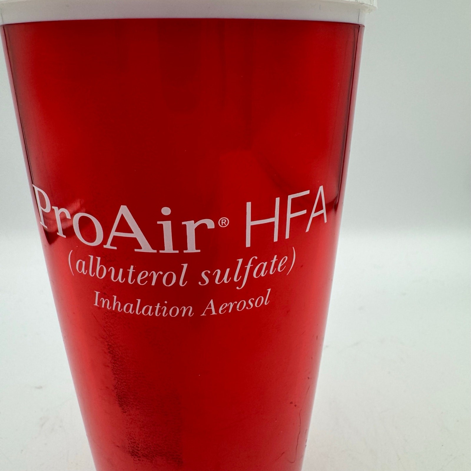 ProAir HFA Red Acrylic Travel Mug 16oz Teva Pharmaceuticals Promo Cup New