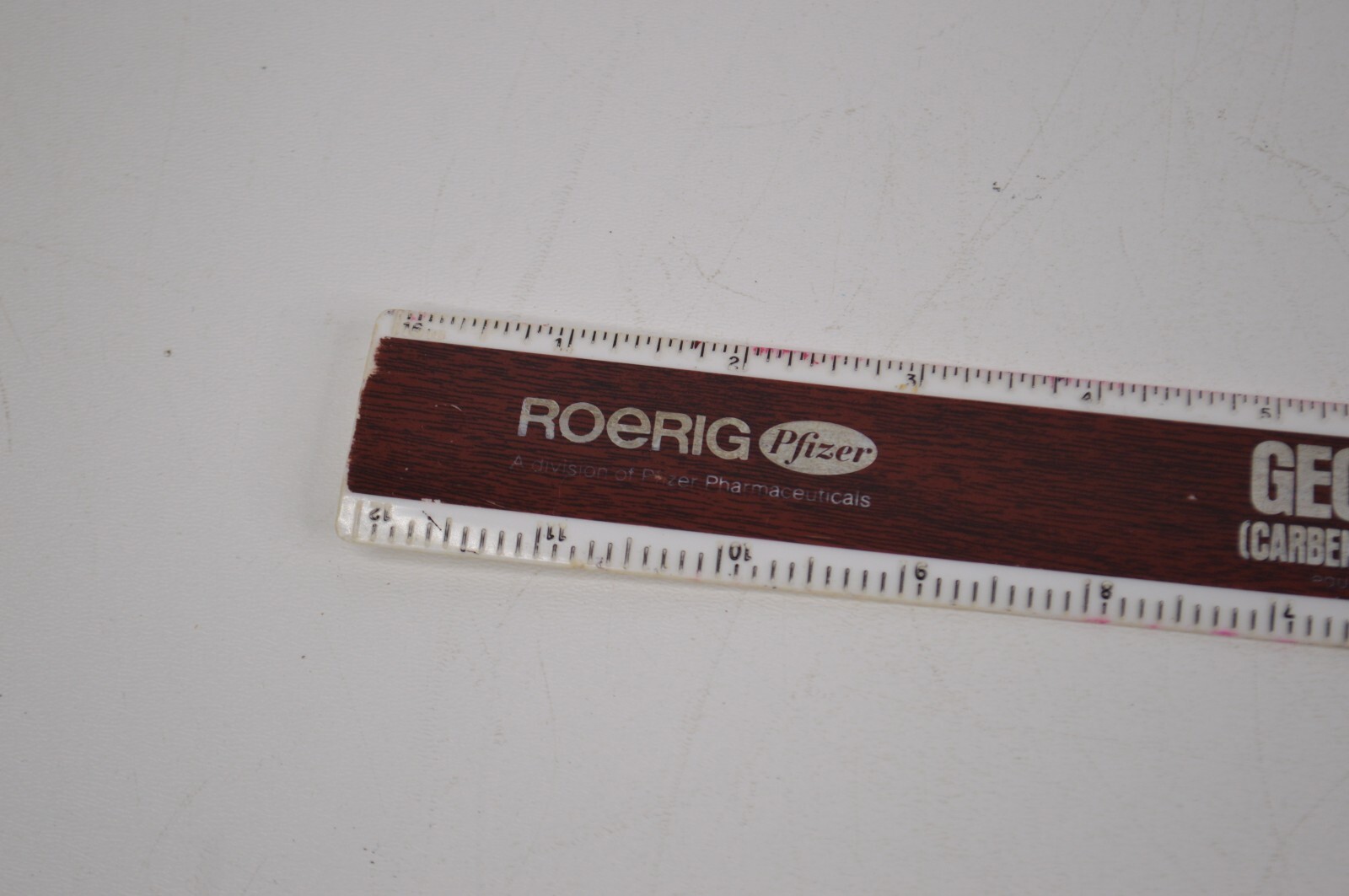 Vintage Geocillin Pharmaceutical Promotional Ruler Roerig Pfizer 70s Drug Promo