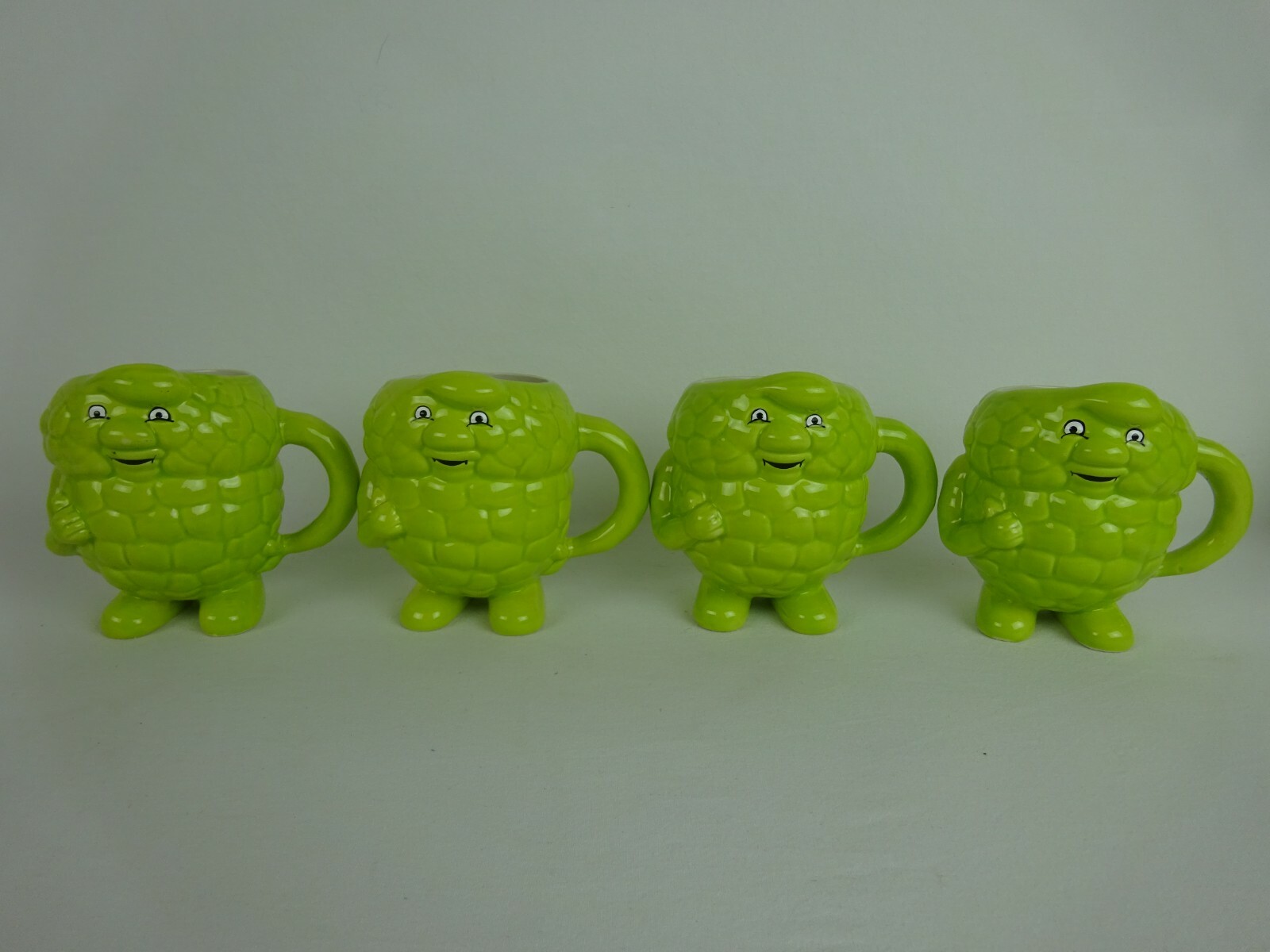 Actos Pharmaceutical Coffee Cup ~Lot of 4 Triglyceride Mugs ~Green Funky Cool ~*