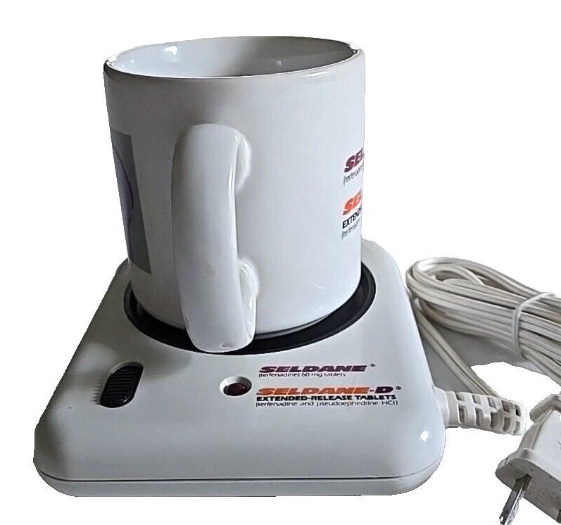 Seldane Seldane-D Pharma Drug Sales Rep Coffee Mug Advertisement Cup & Warmer