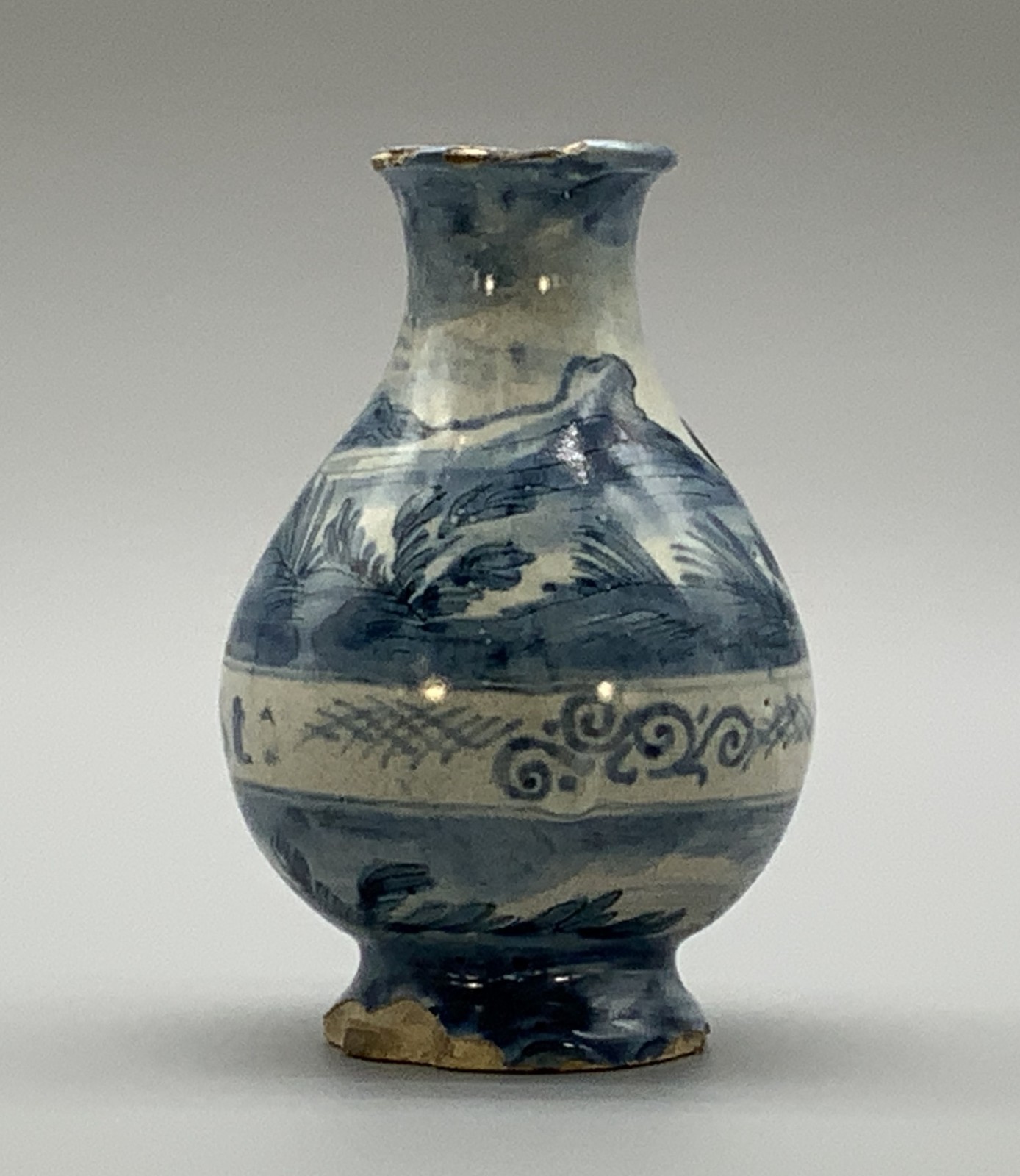17th-Century Italian Savona Majolica Albarello Drug Pharmacy Jar Bottles